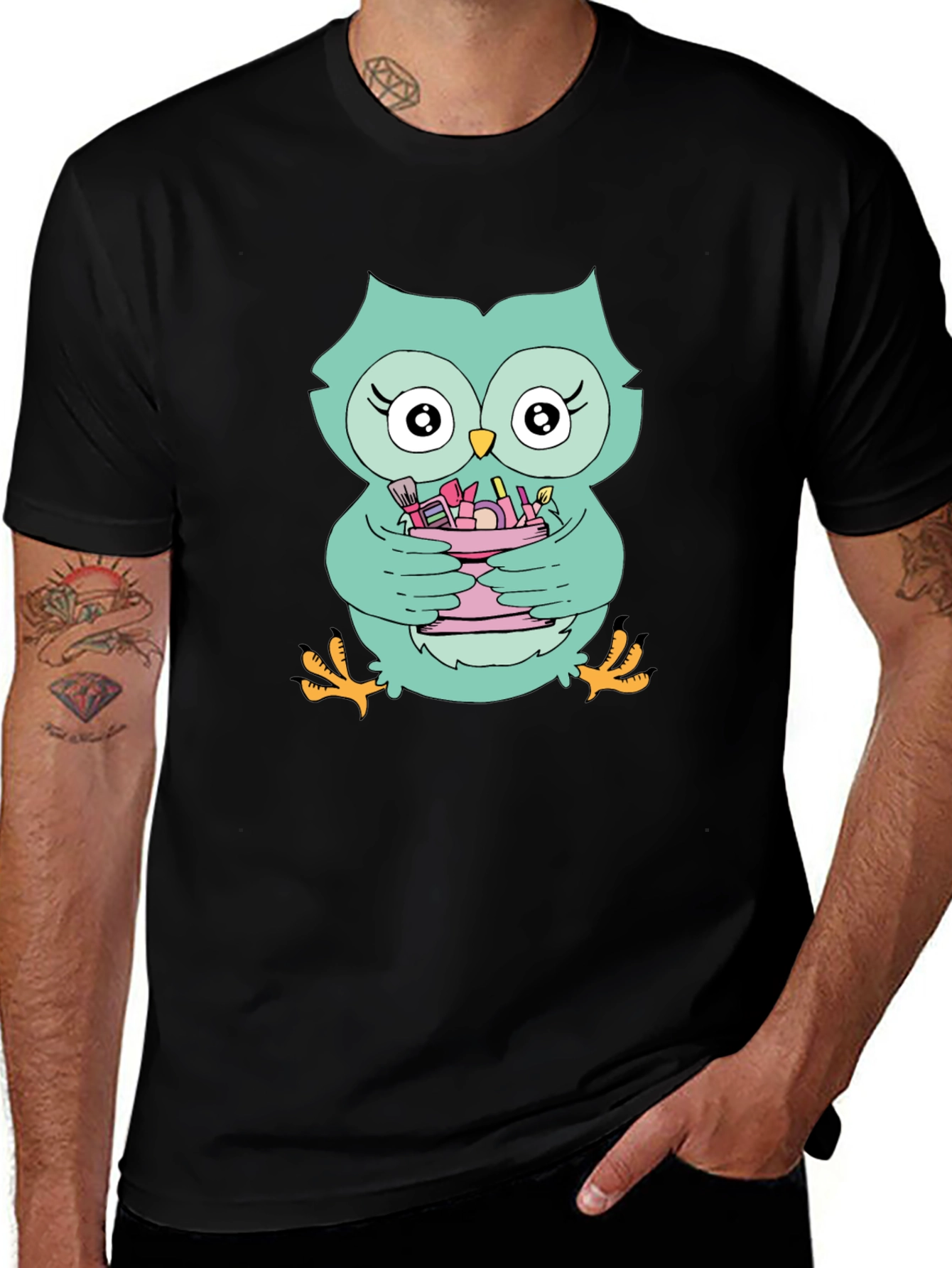 Cute Owl Makeup Lover T-Shirt