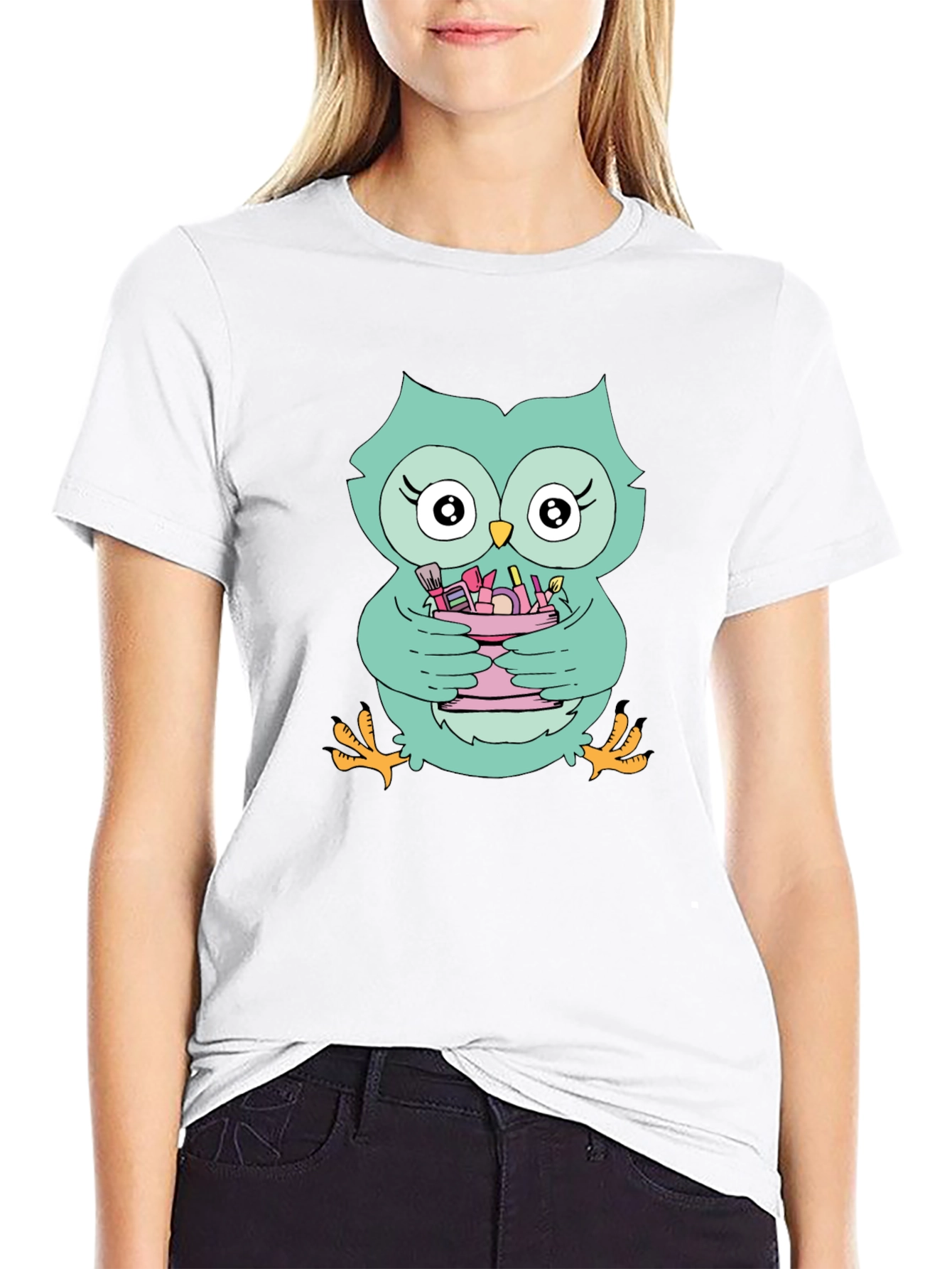 Cute Owl Makeup Lover T-Shirt