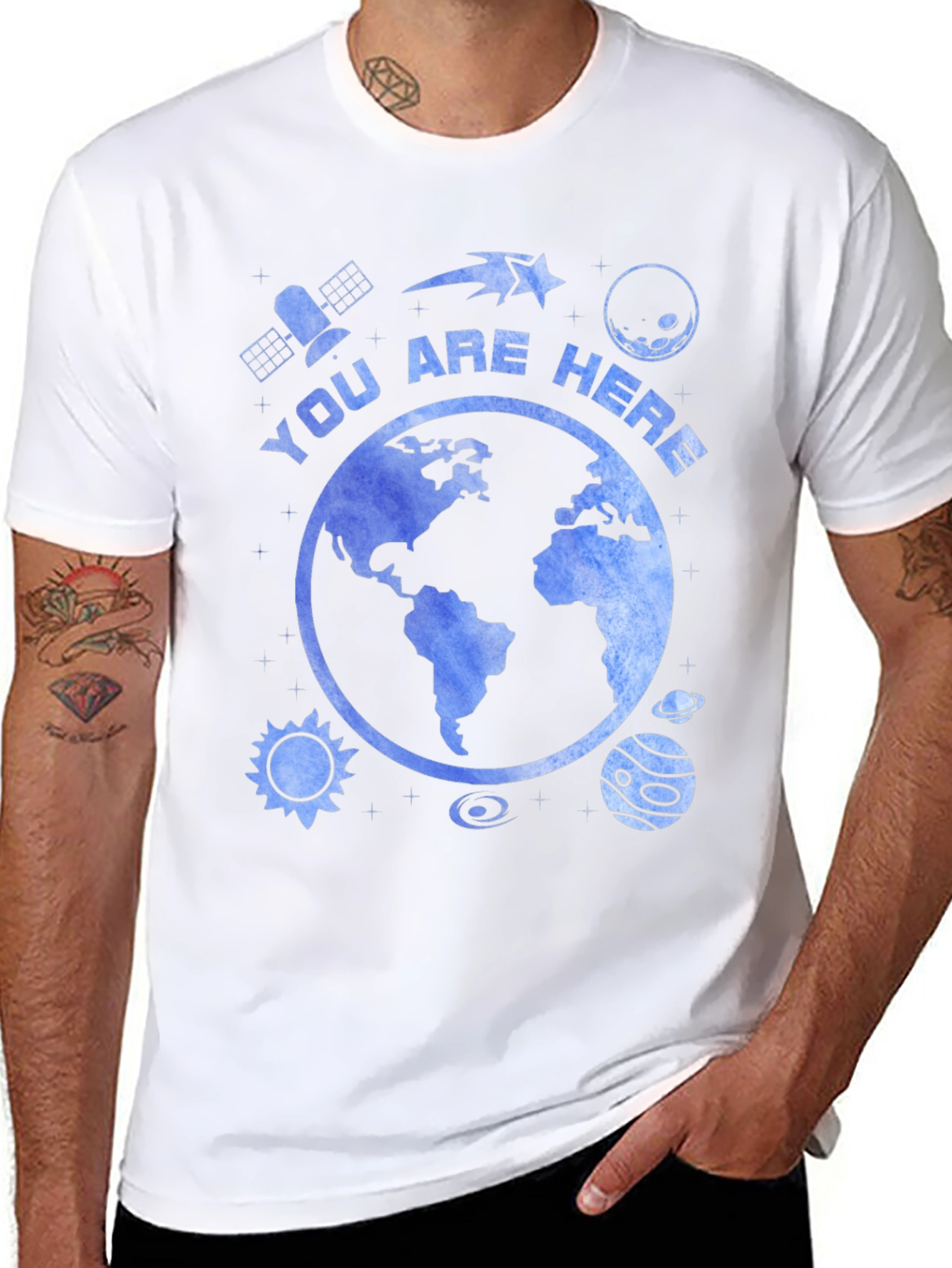 You Are Here Graphic T-Shirt - Black Cotton Tee