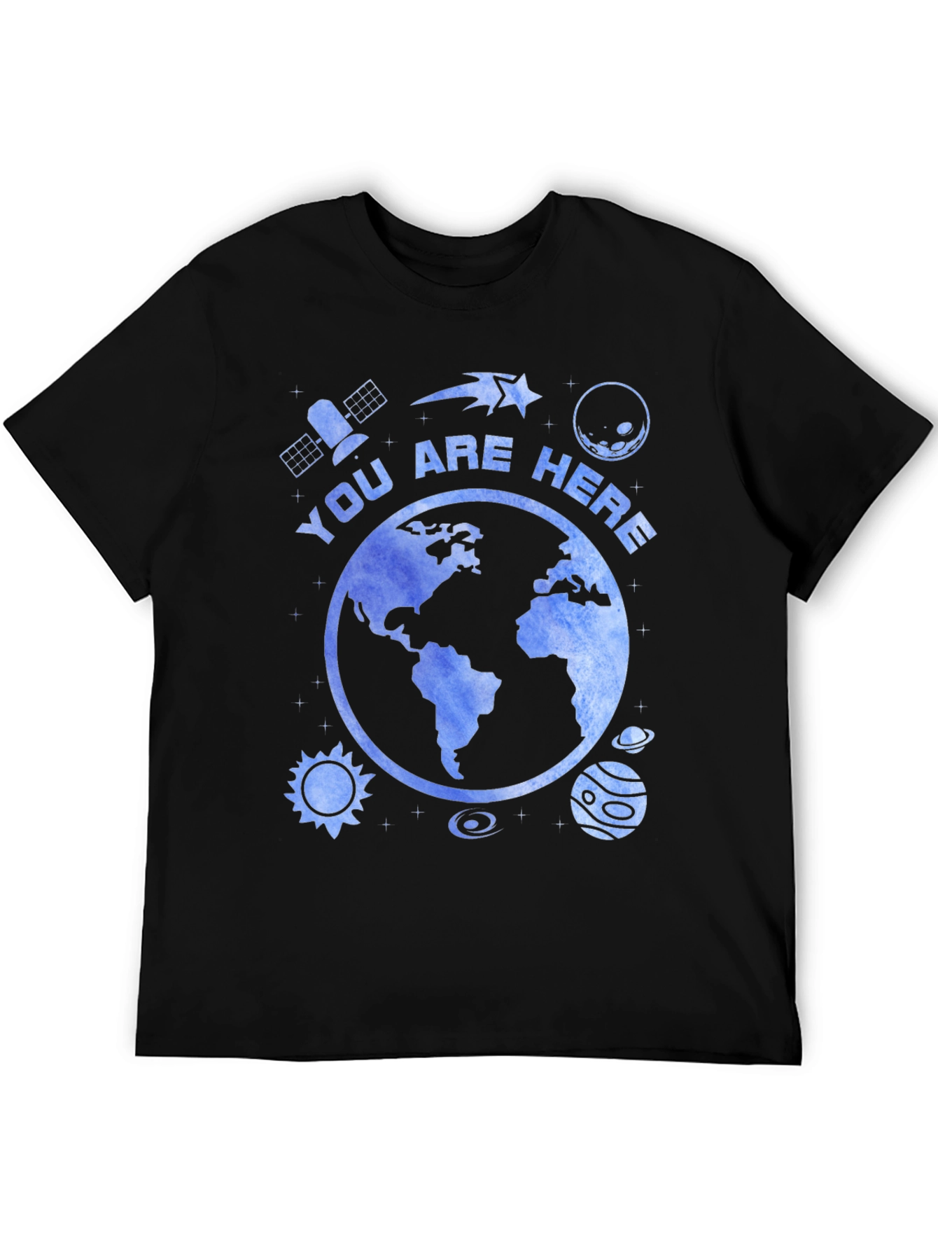 You Are Here Graphic T-Shirt - Black Cotton Tee