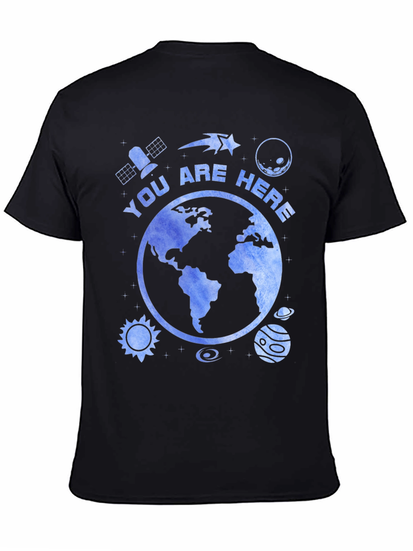 You Are Here Graphic T-Shirt - Black Cotton Tee