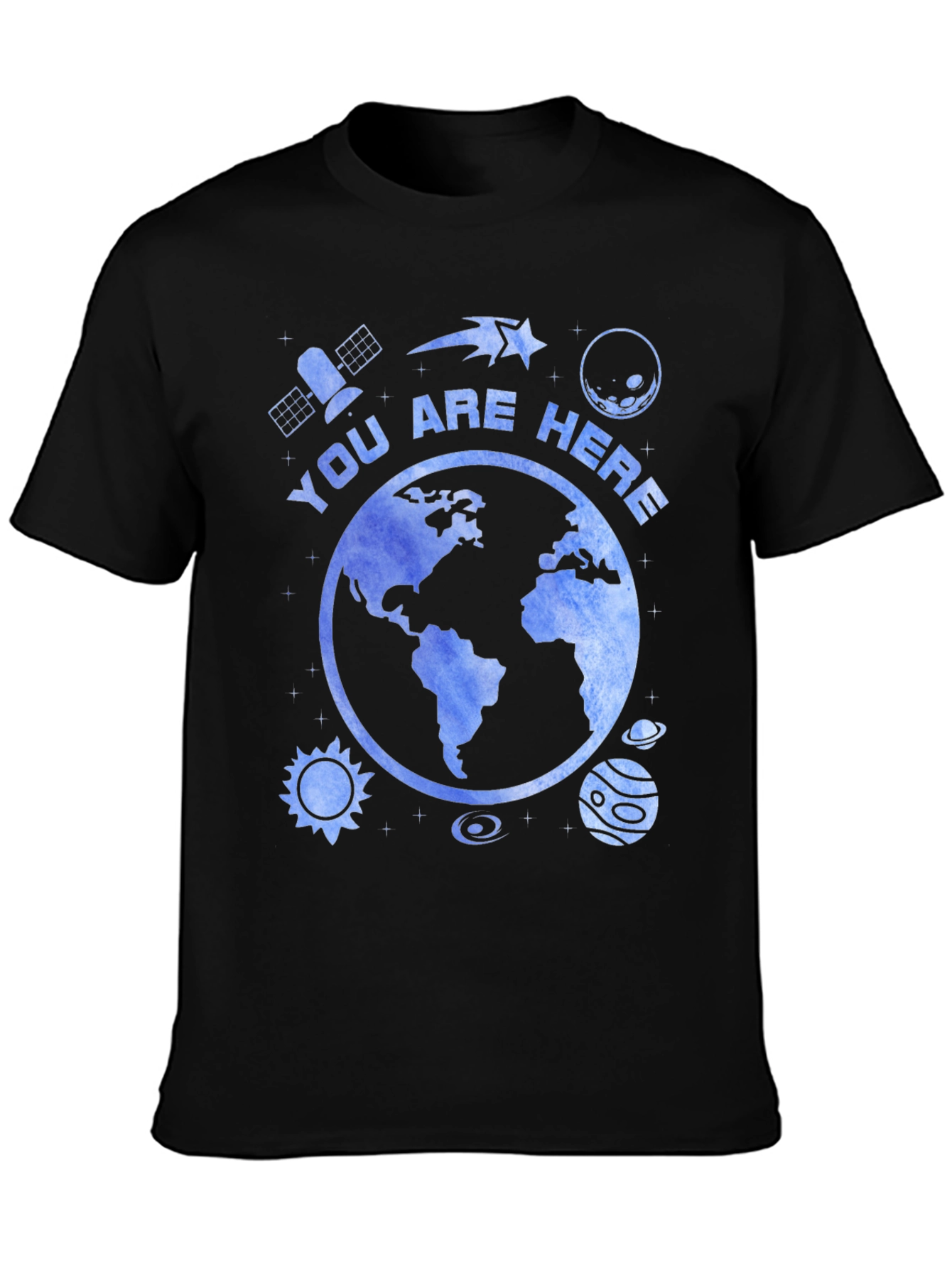 You Are Here Graphic T-Shirt - Black Cotton Tee