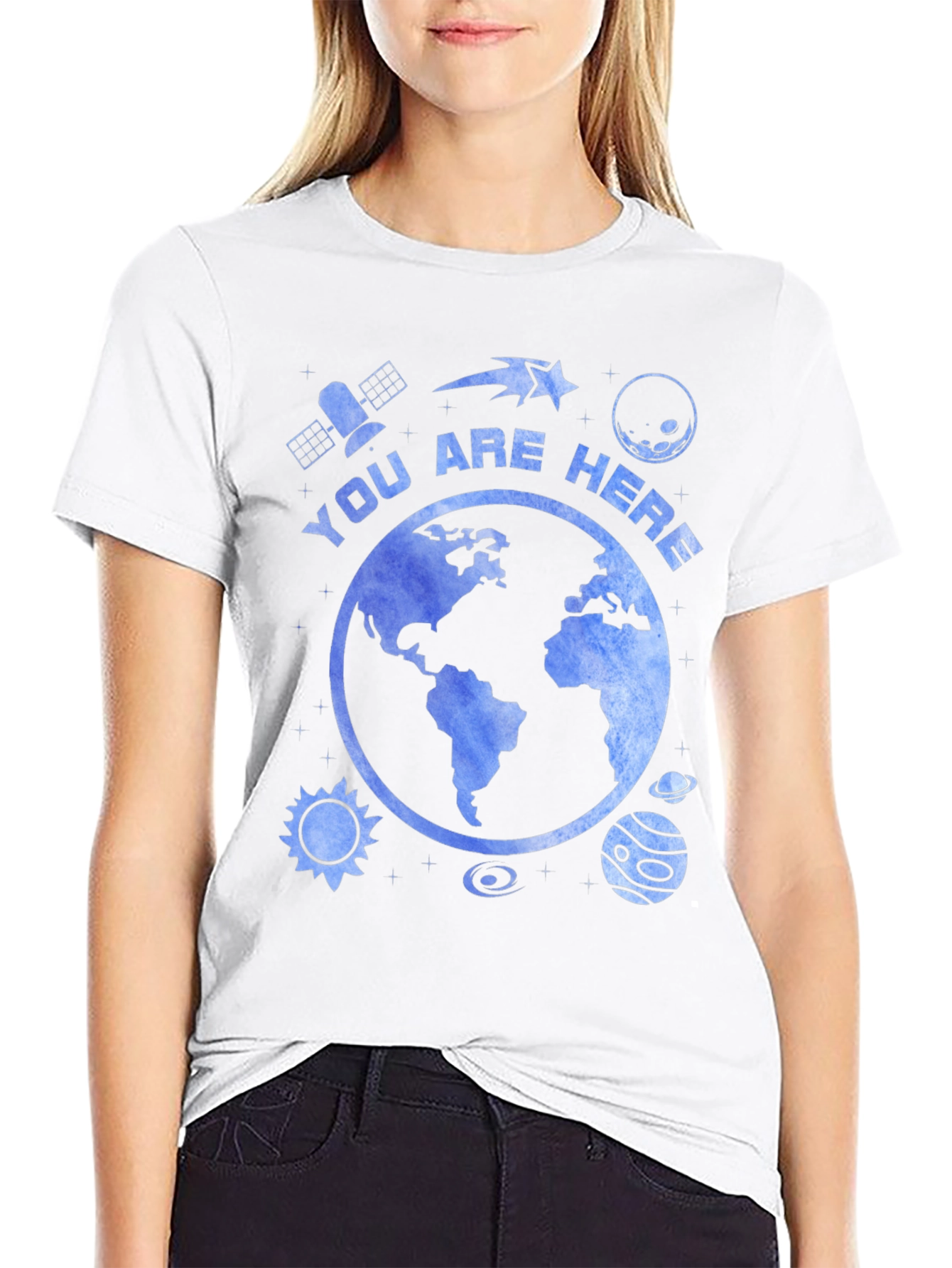 You Are Here Graphic T-Shirt - Black Cotton Tee