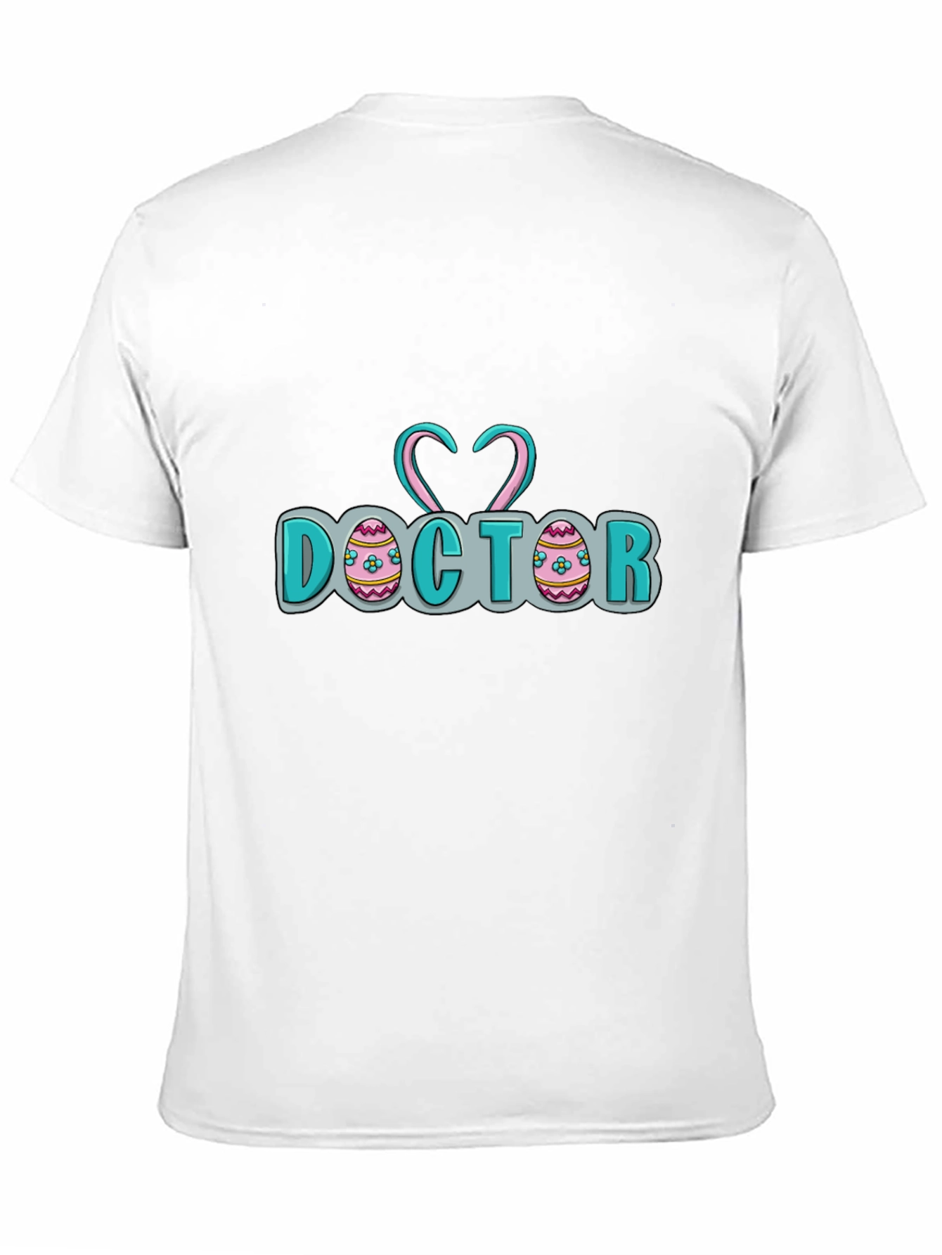 Doctor Easter Egg Heart Stethoscope Black T-Shirt