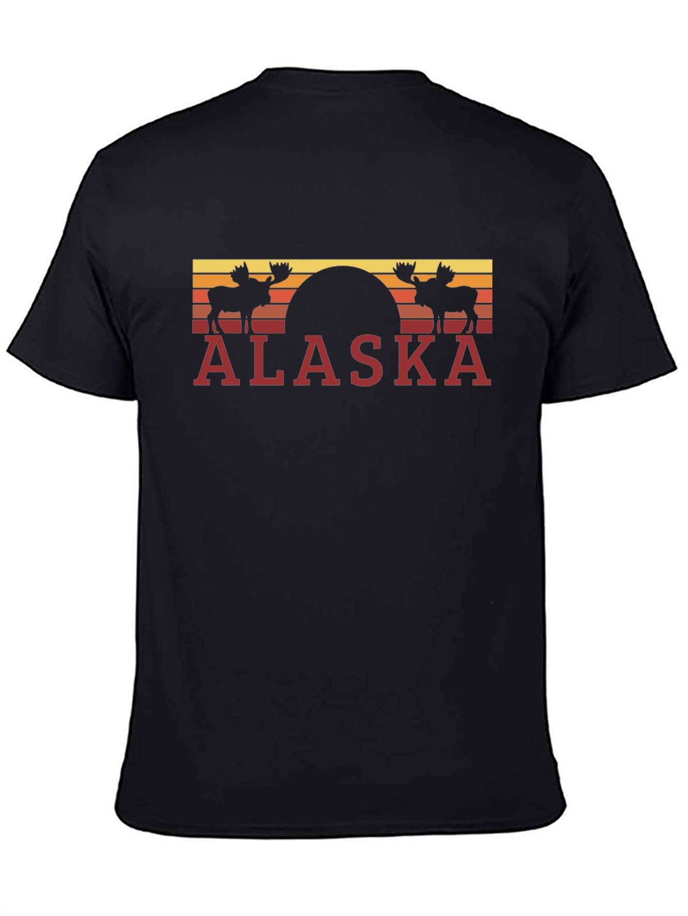 Alaska Moose Silhouette Graphic T-Shirt