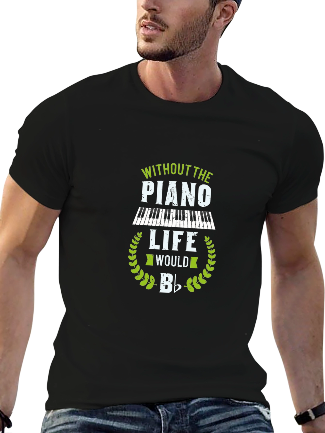 Piano Music Lover T-Shirt - Life Without Piano