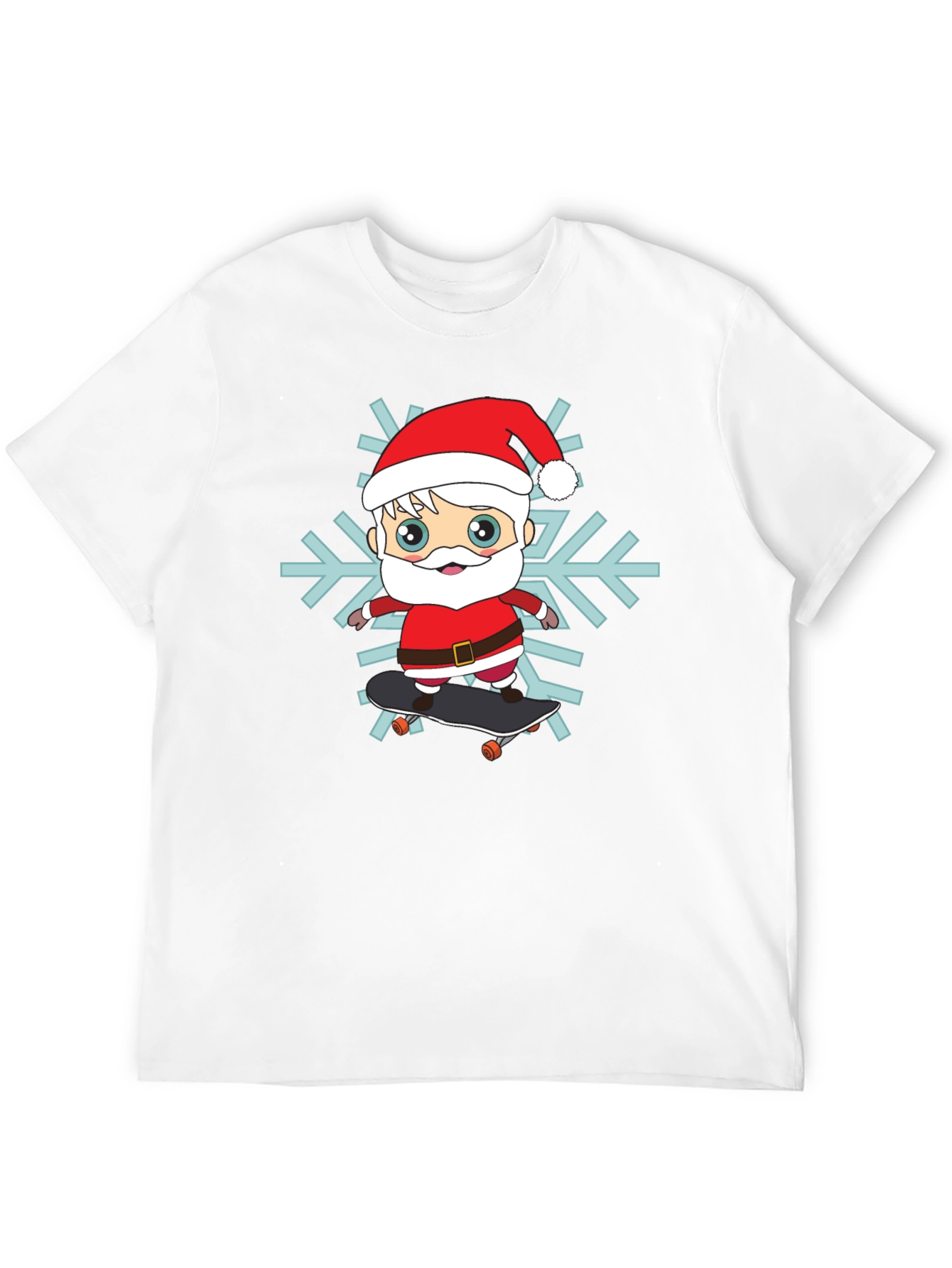 Skateboarding Santa Graphic Tee