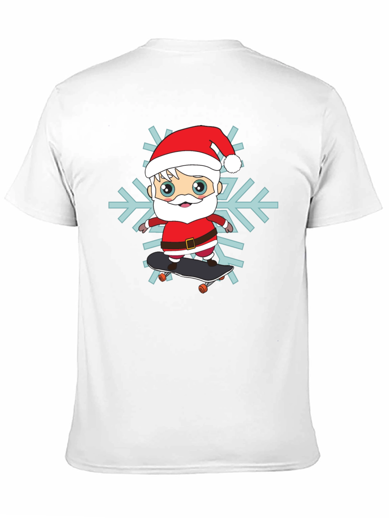 Skateboarding Santa Graphic Tee