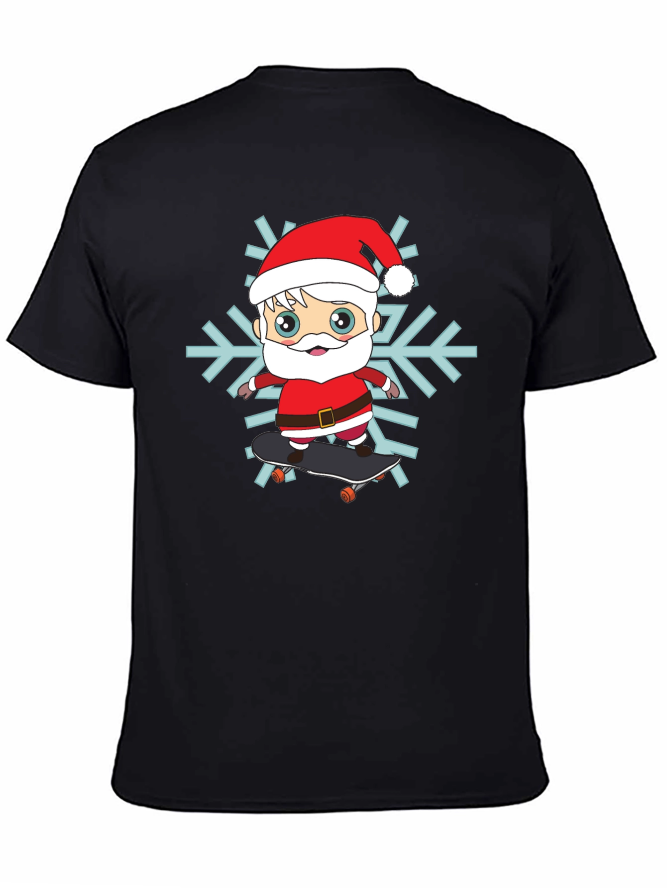 Skateboarding Santa Graphic Tee