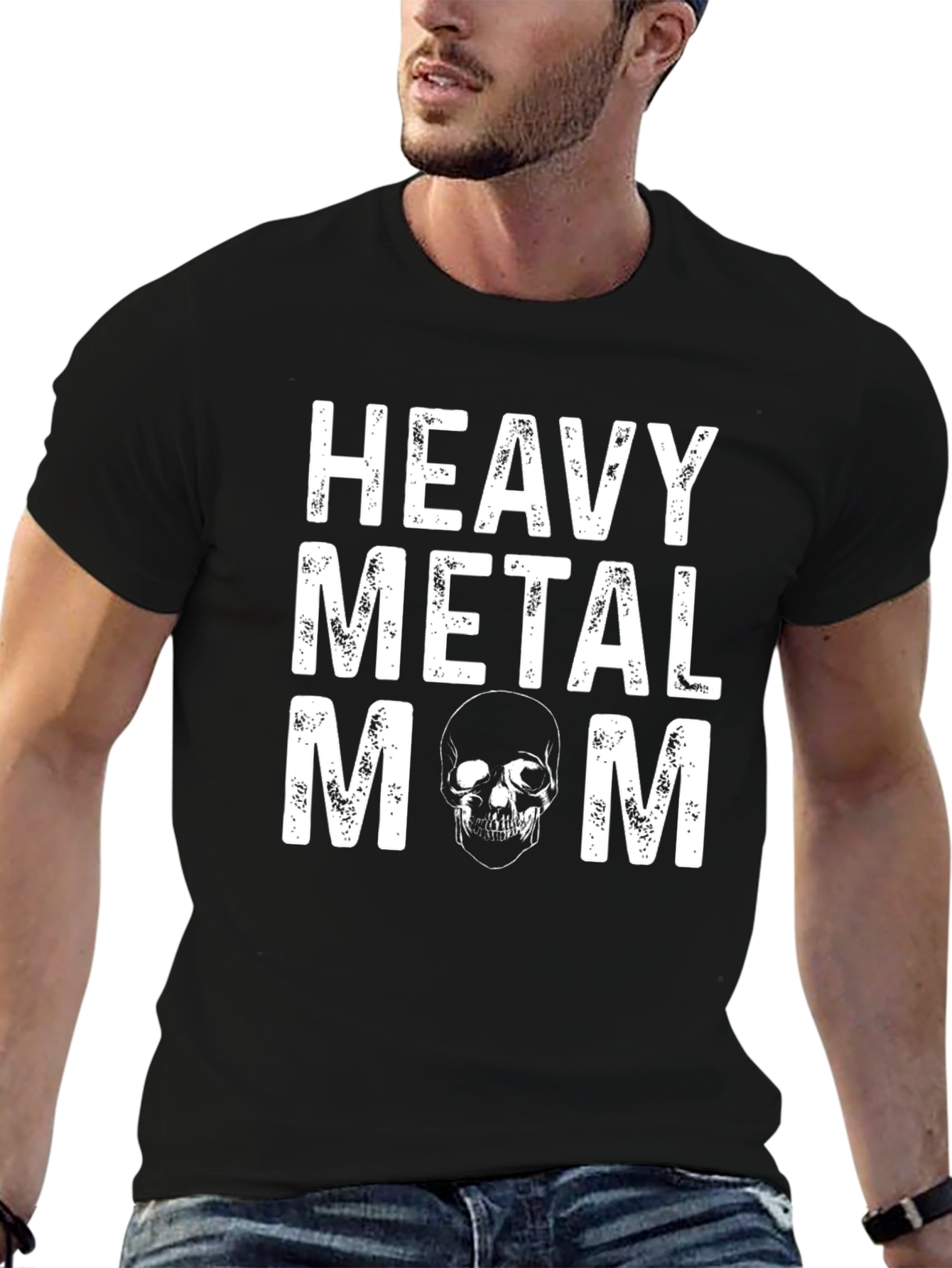Heavy Metal Mom T-Shirt - Skull Graphic Tee