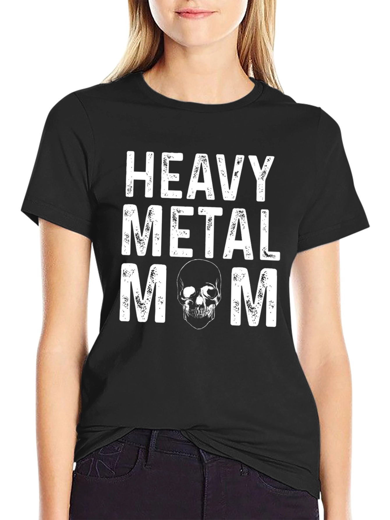 Heavy Metal Mom T-Shirt - Skull Graphic Tee