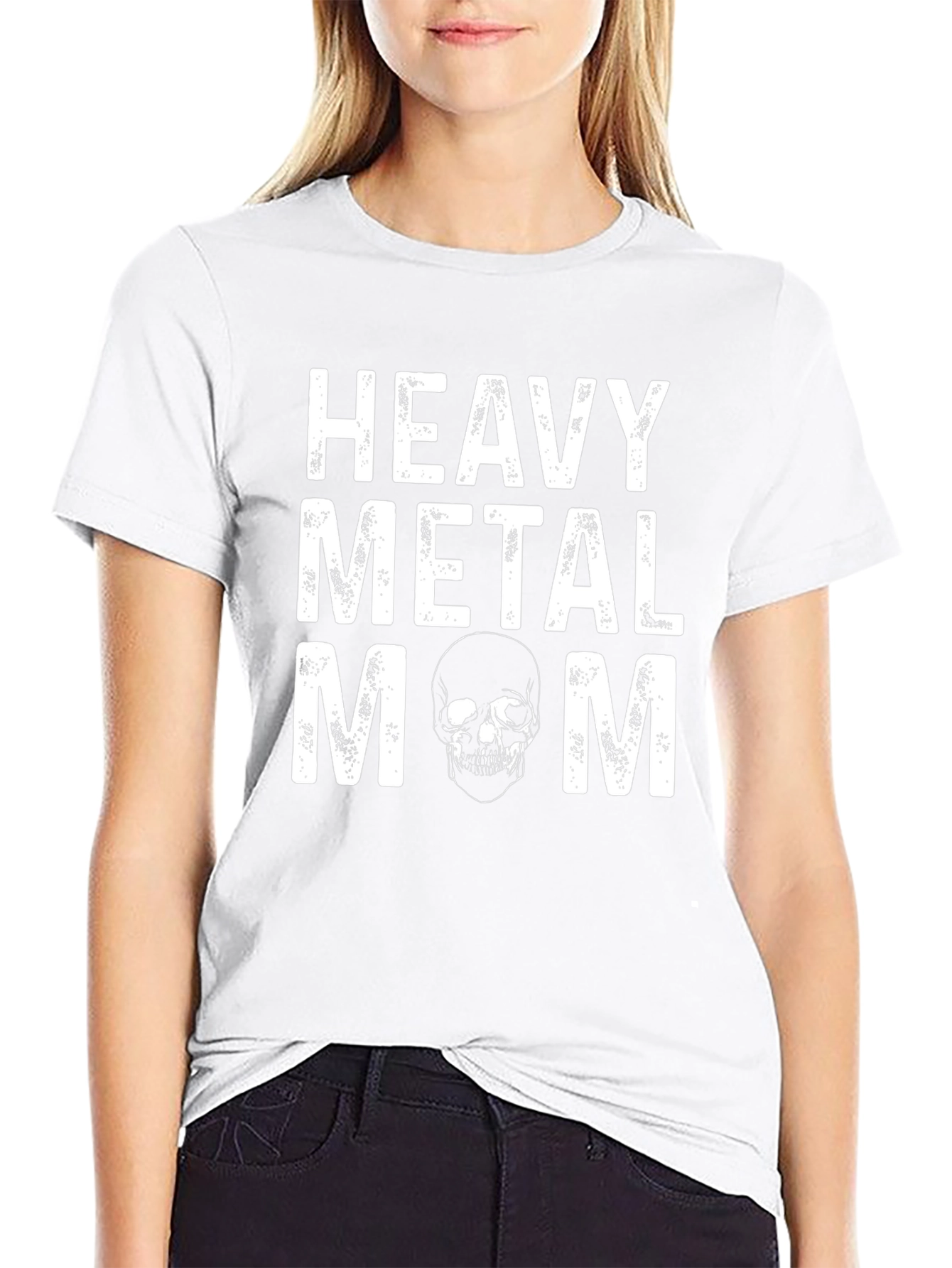 Heavy Metal Mom T-Shirt - Skull Graphic Tee