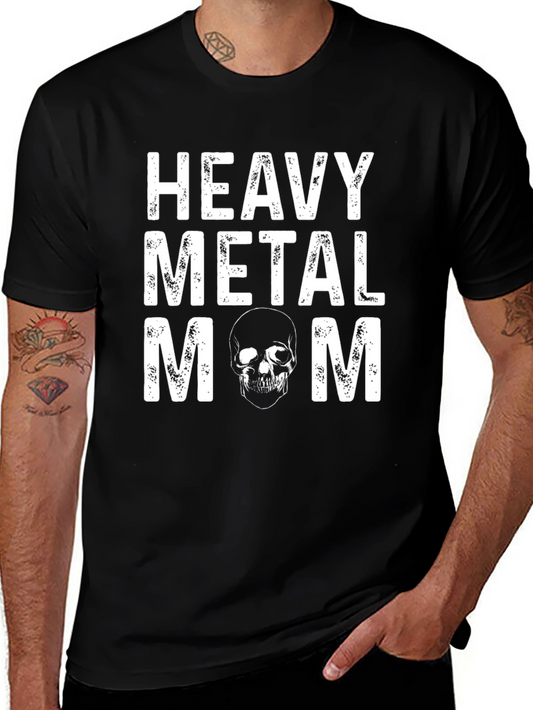 Heavy Metal Mom T-Shirt - Skull Graphic Tee