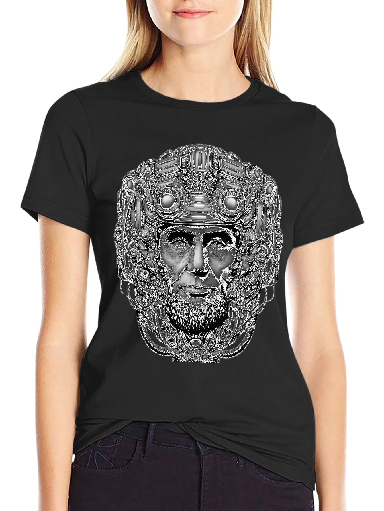 Cyberpunk Lincoln T-Shirt - Unique Graphic Tee