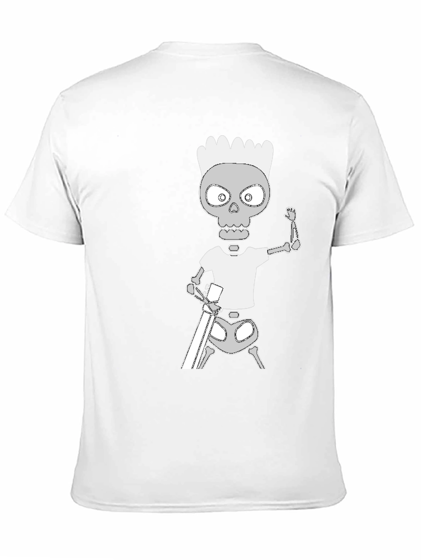 Skeleton Bart Simpson Graphic Tee - Black
