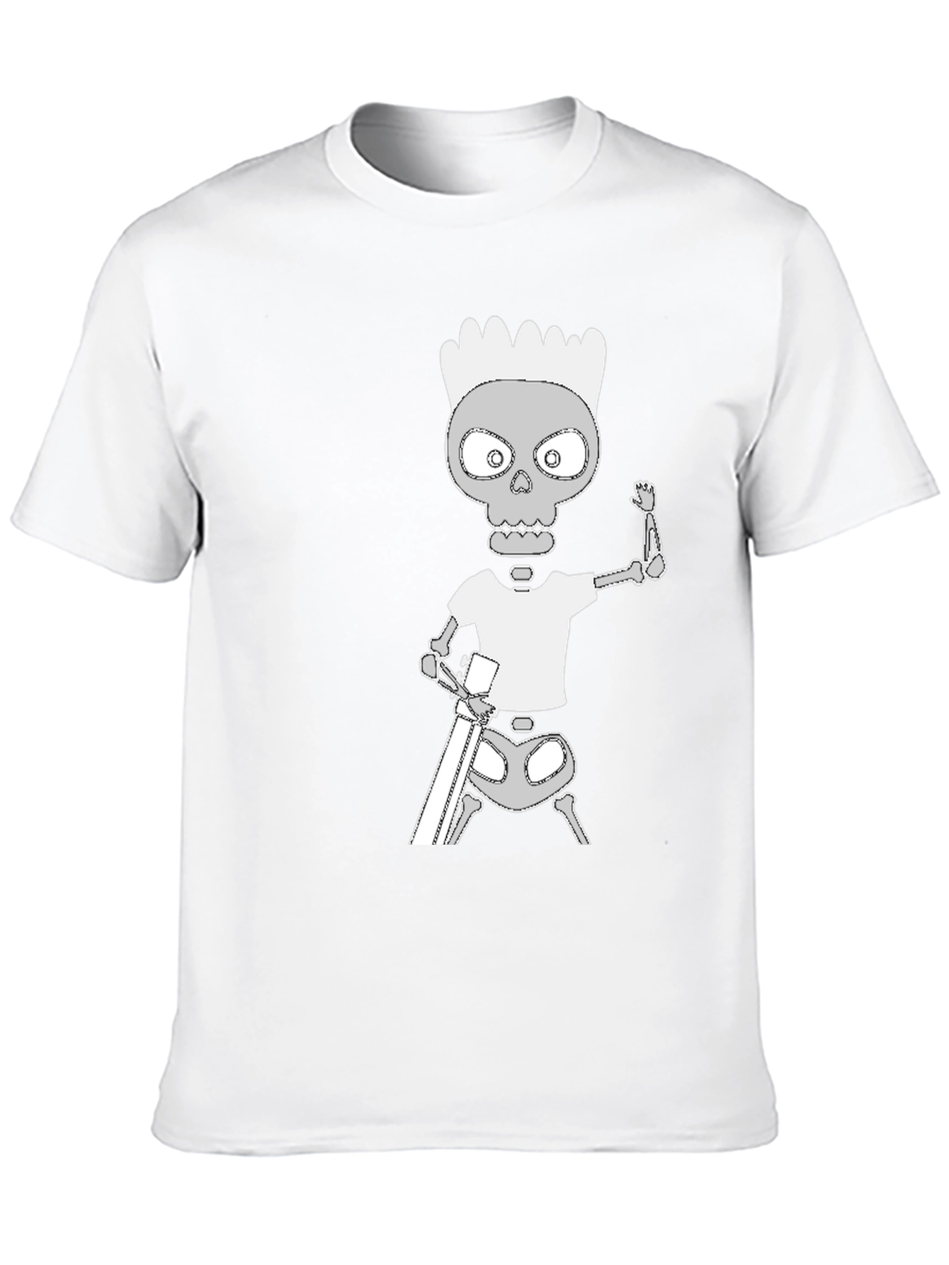 Skeleton Bart Simpson Graphic Tee - Black