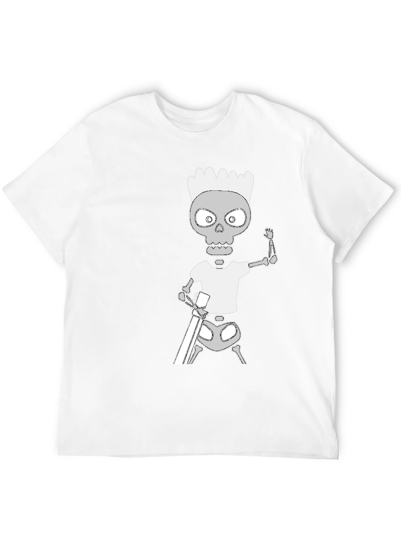 Skeleton Bart Simpson Graphic Tee - Black