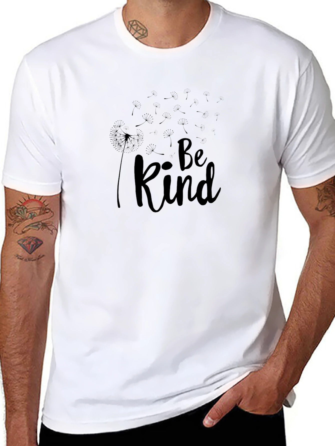 Be Kind Graphic Tee - Black Cotton T-Shirt