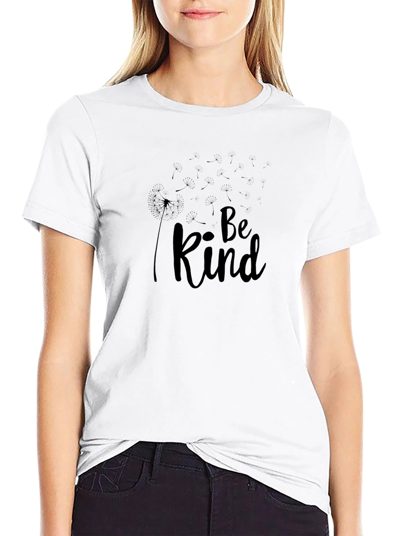 Be Kind Graphic Tee - Black Cotton T-Shirt