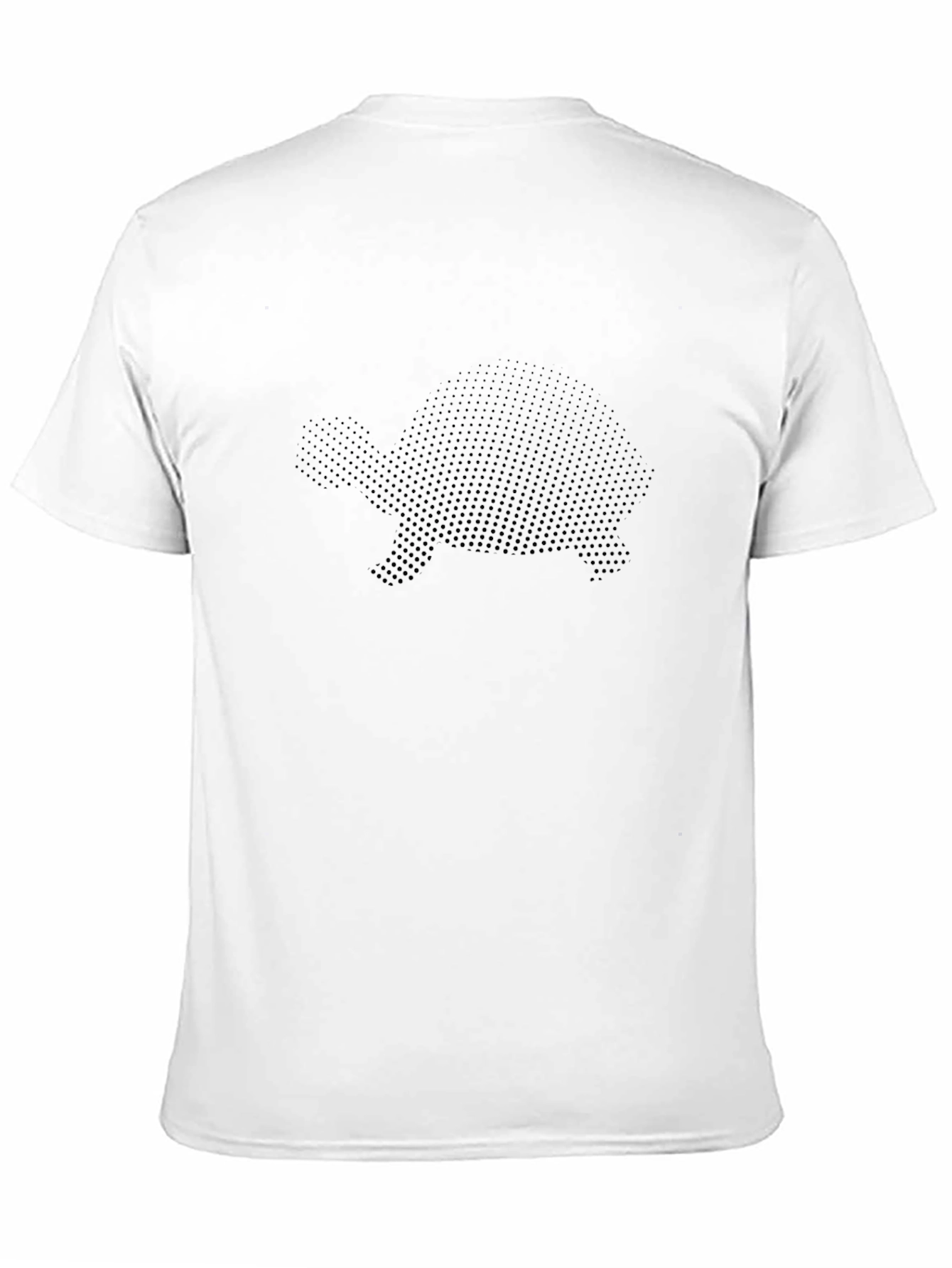 Mens Black Turtle Dot Print Crew Neck T-Shirt