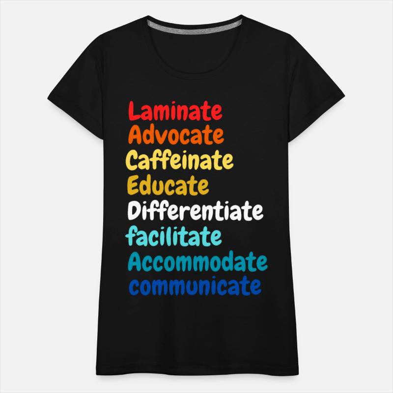 laminate advocate caffeinate educate differentiate