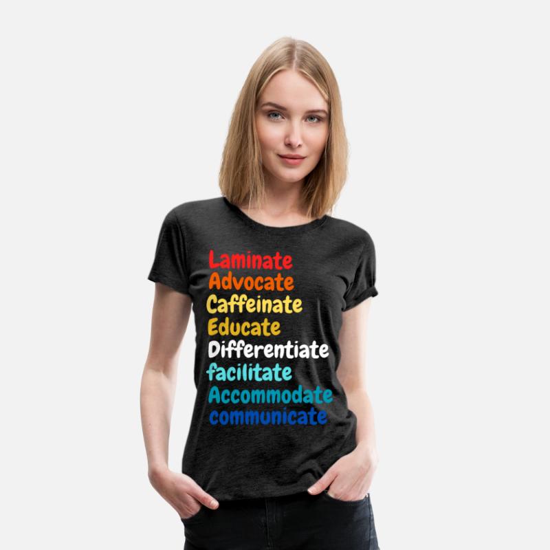 laminate advocate caffeinate educate differentiate