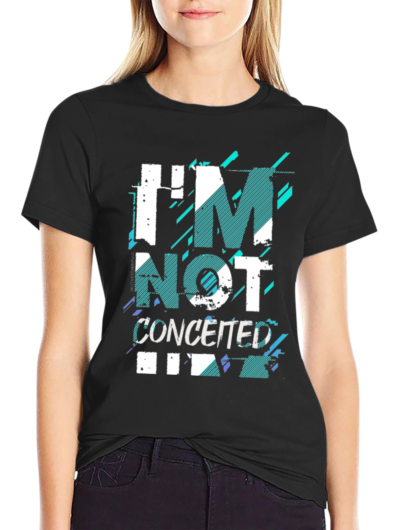 Im Not Conceited Mens Black Graphic Tee