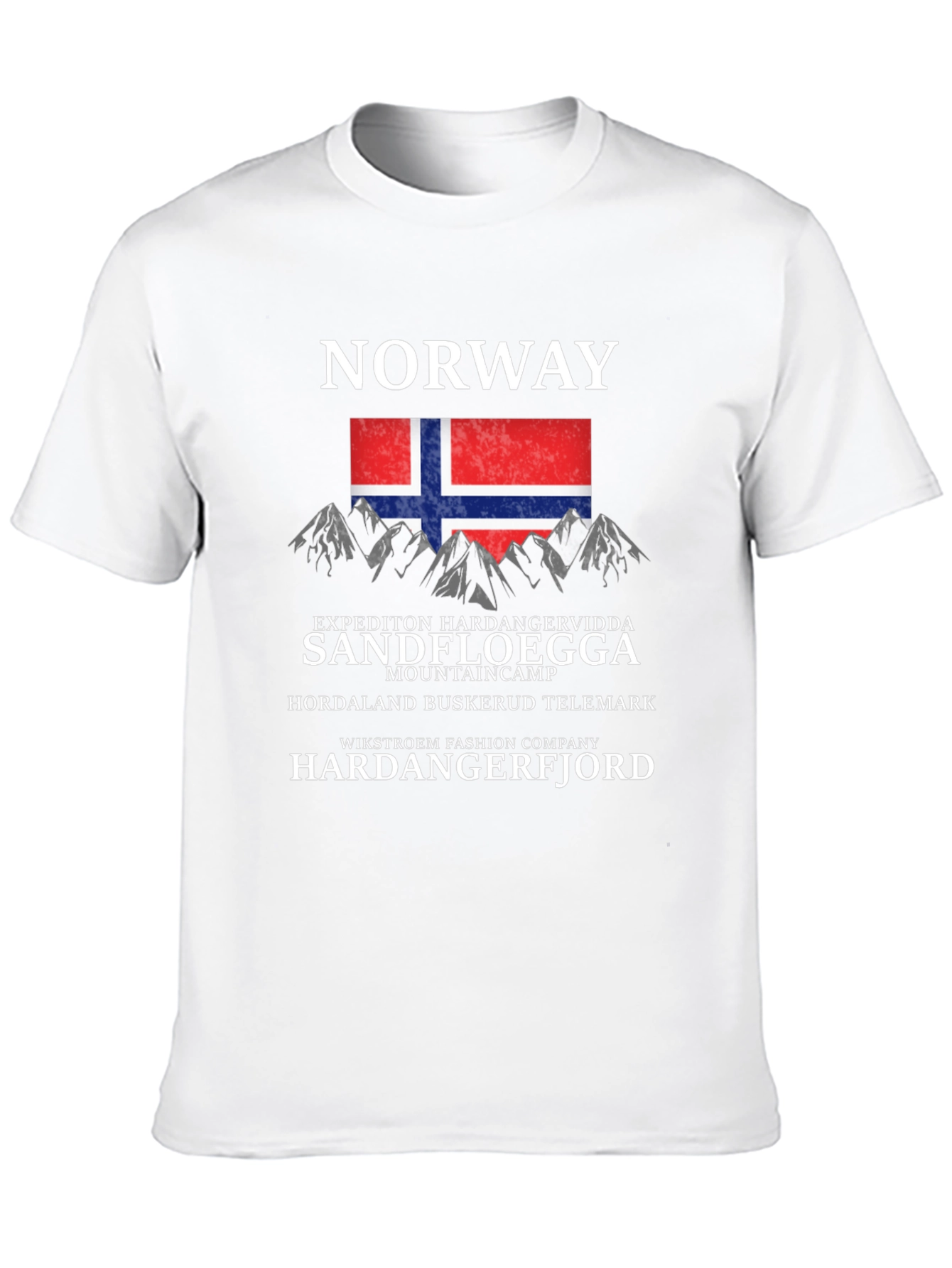 Norway Mountain Graphic Black T-Shirt