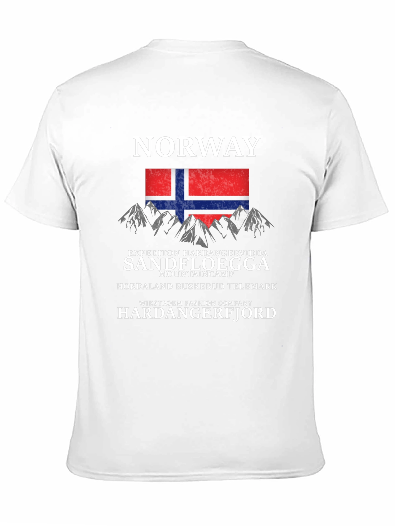 Norway Mountain Graphic Black T-Shirt