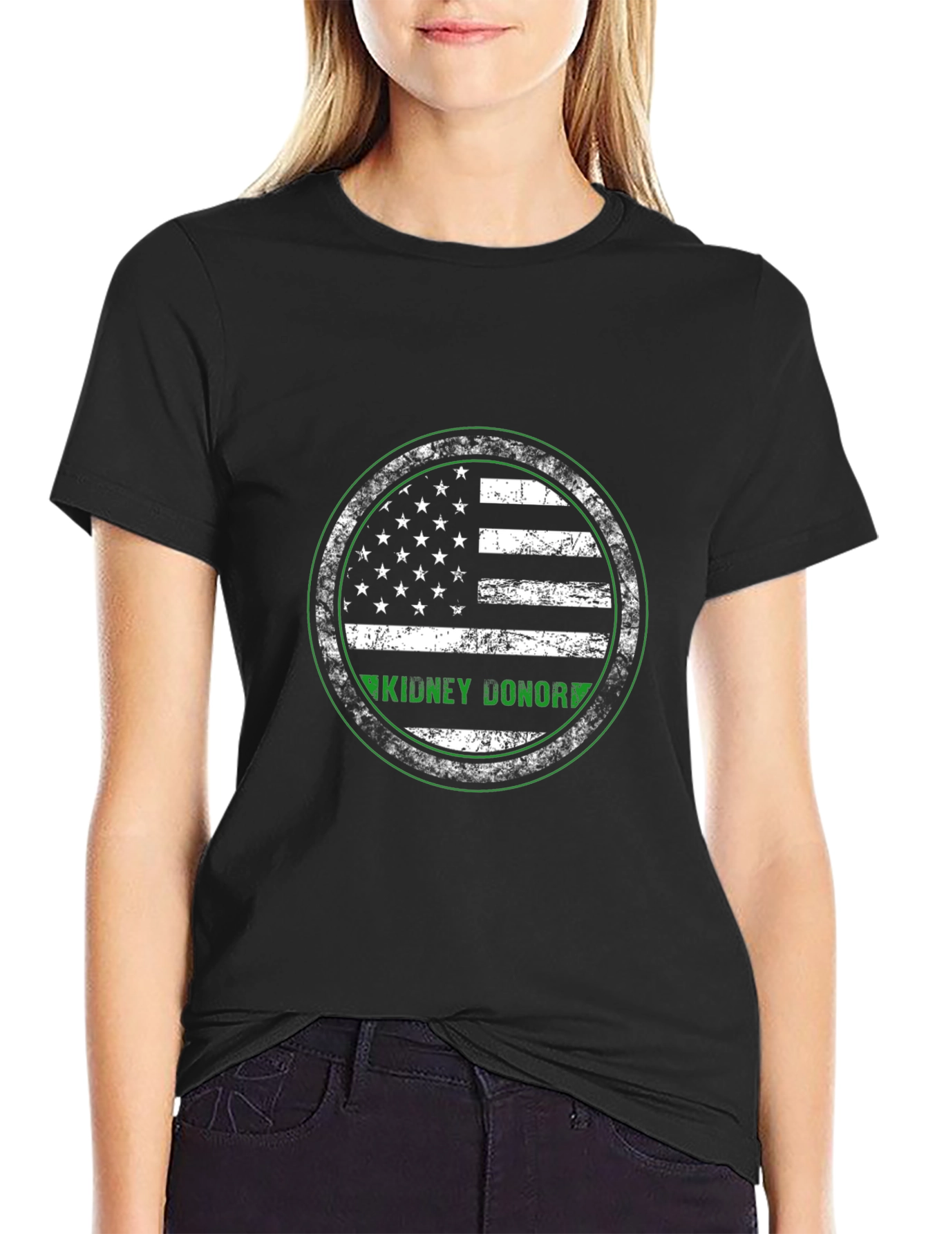Kidney Donor T-Shirt American Flag