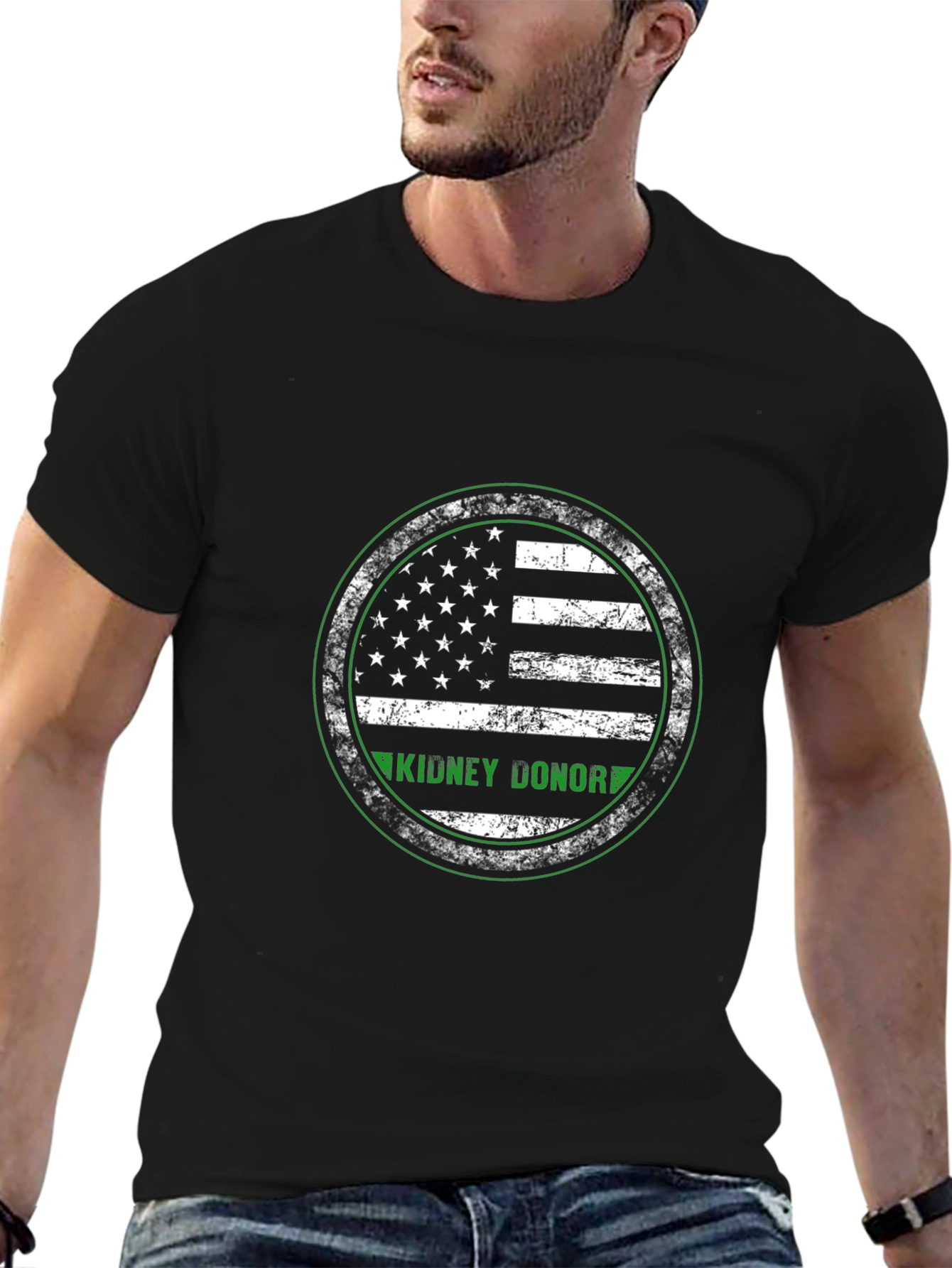 Kidney Donor T-Shirt American Flag