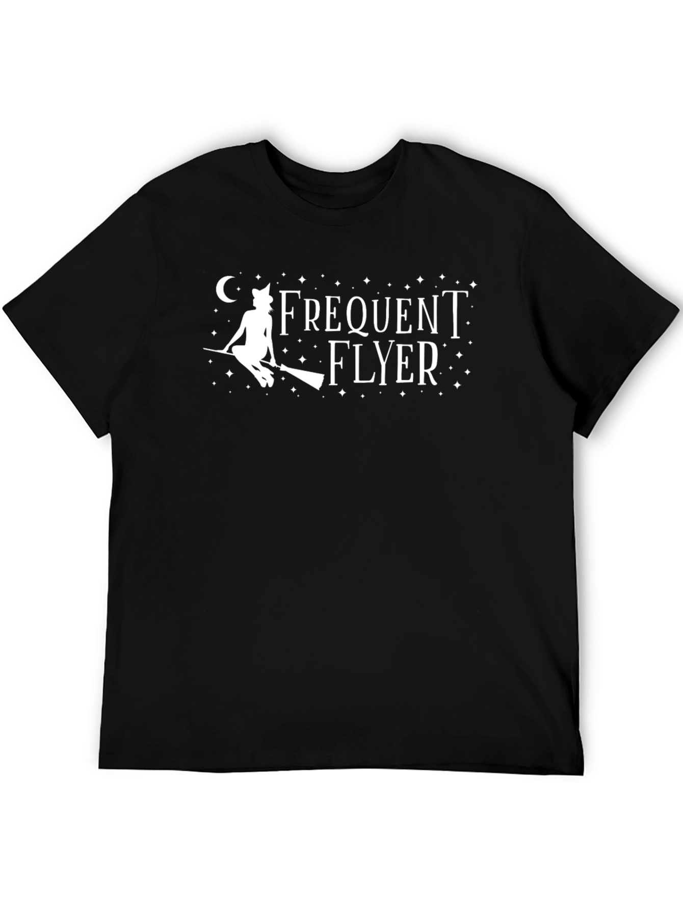 Frequent Flyer Halloween Witch Graphic T-Shirt
