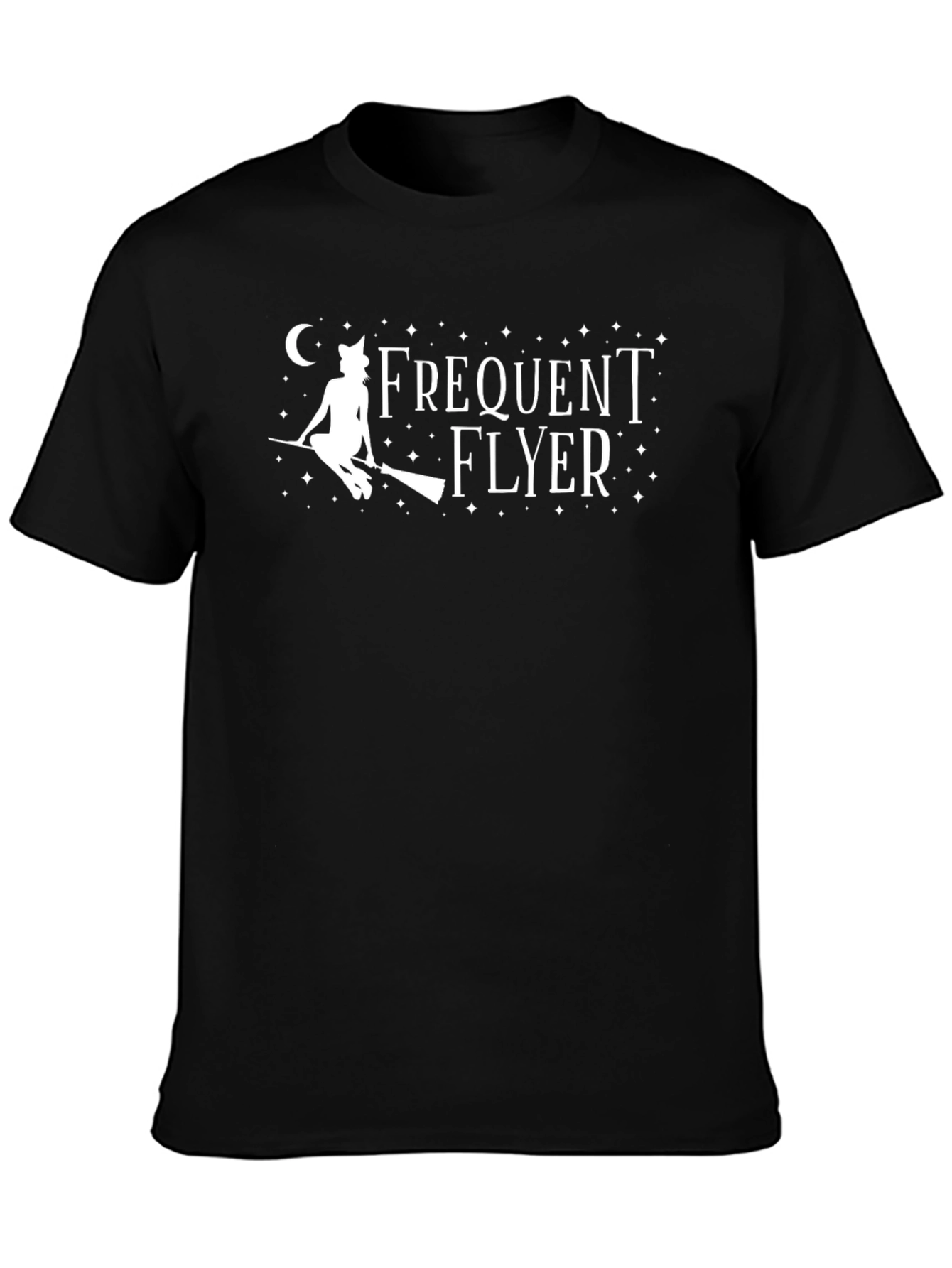 Frequent Flyer Halloween Witch Graphic T-Shirt