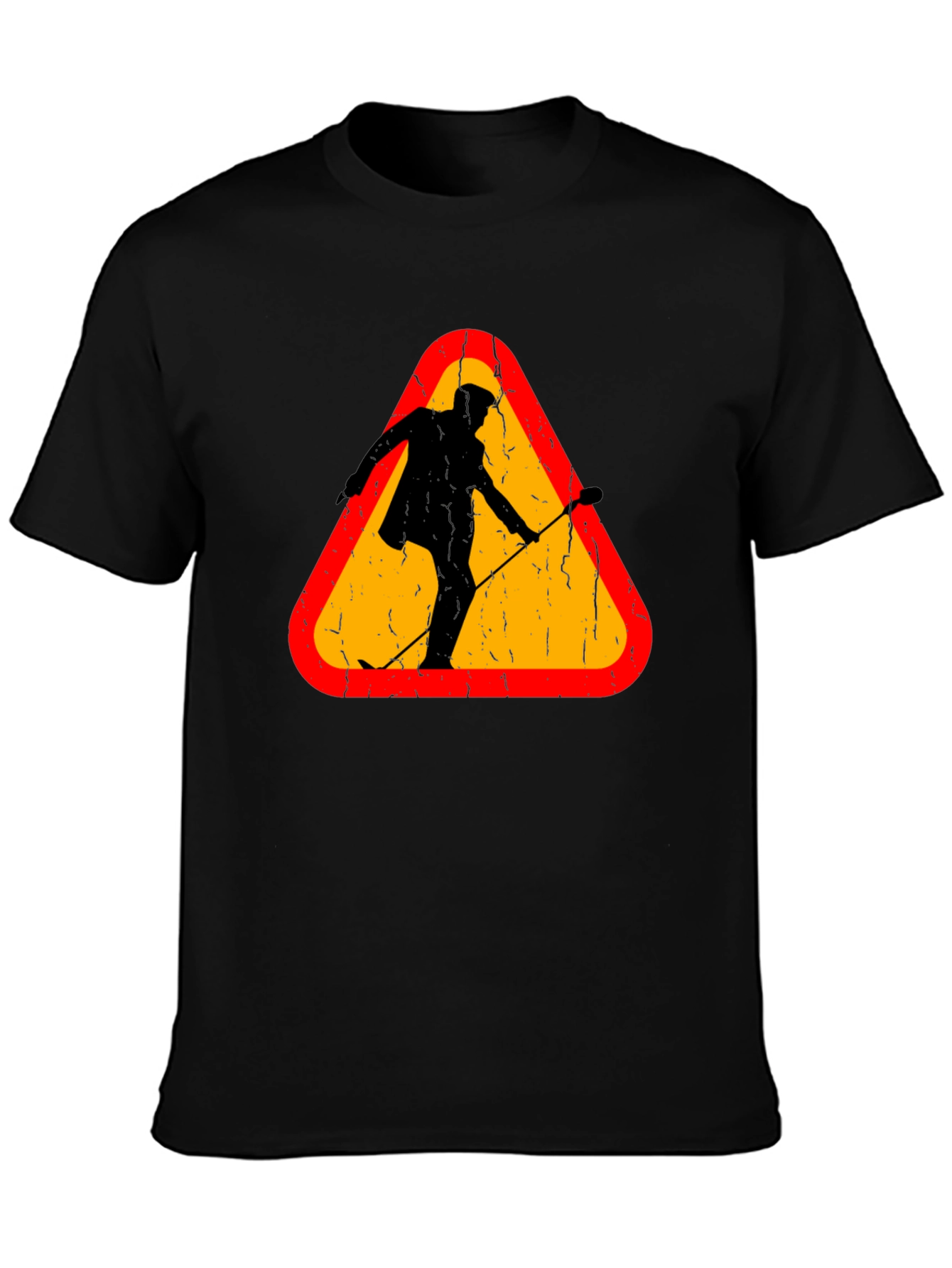 Warning Sign Musician Black T-Shirt
