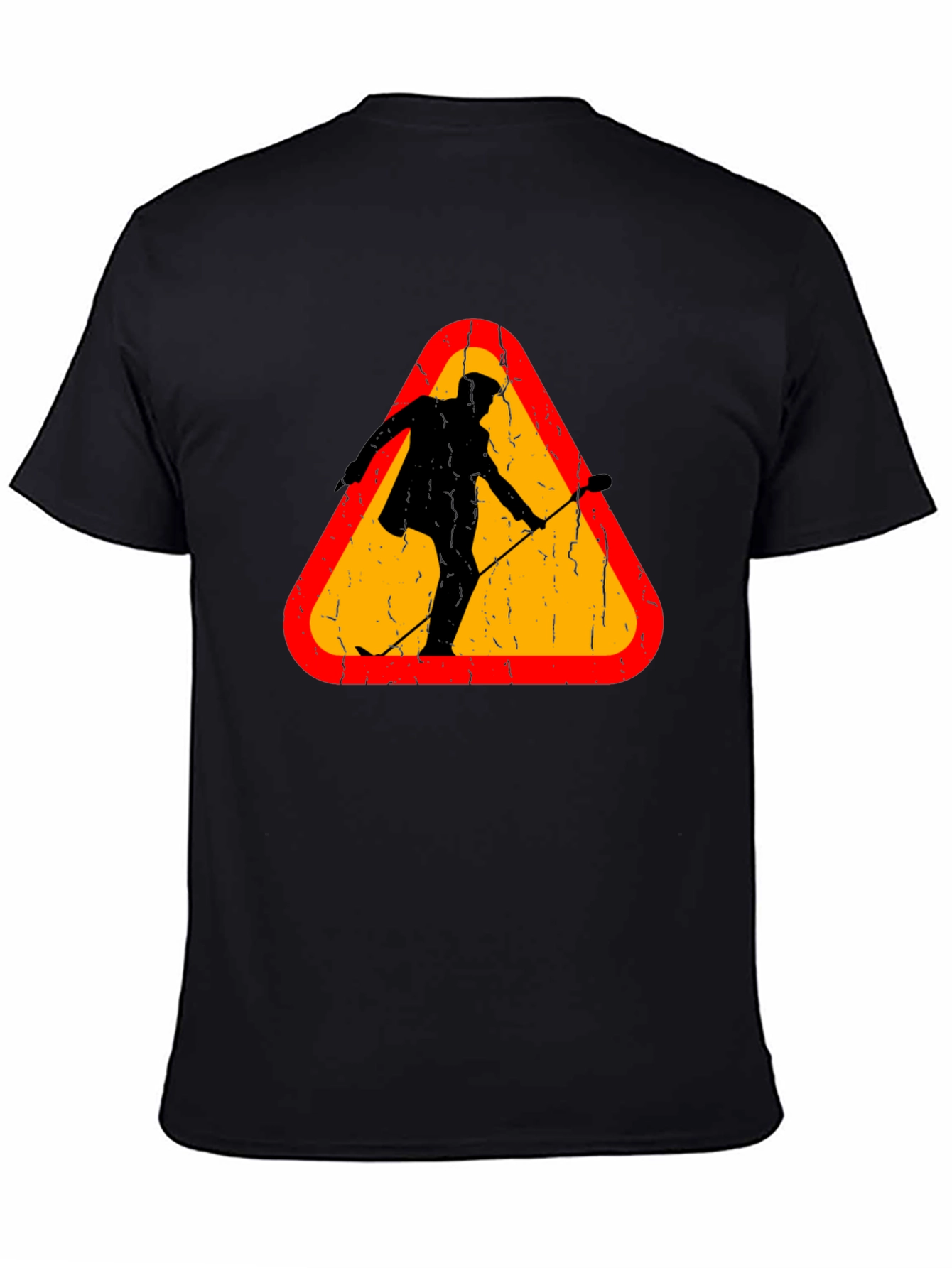 Warning Sign Musician Black T-Shirt