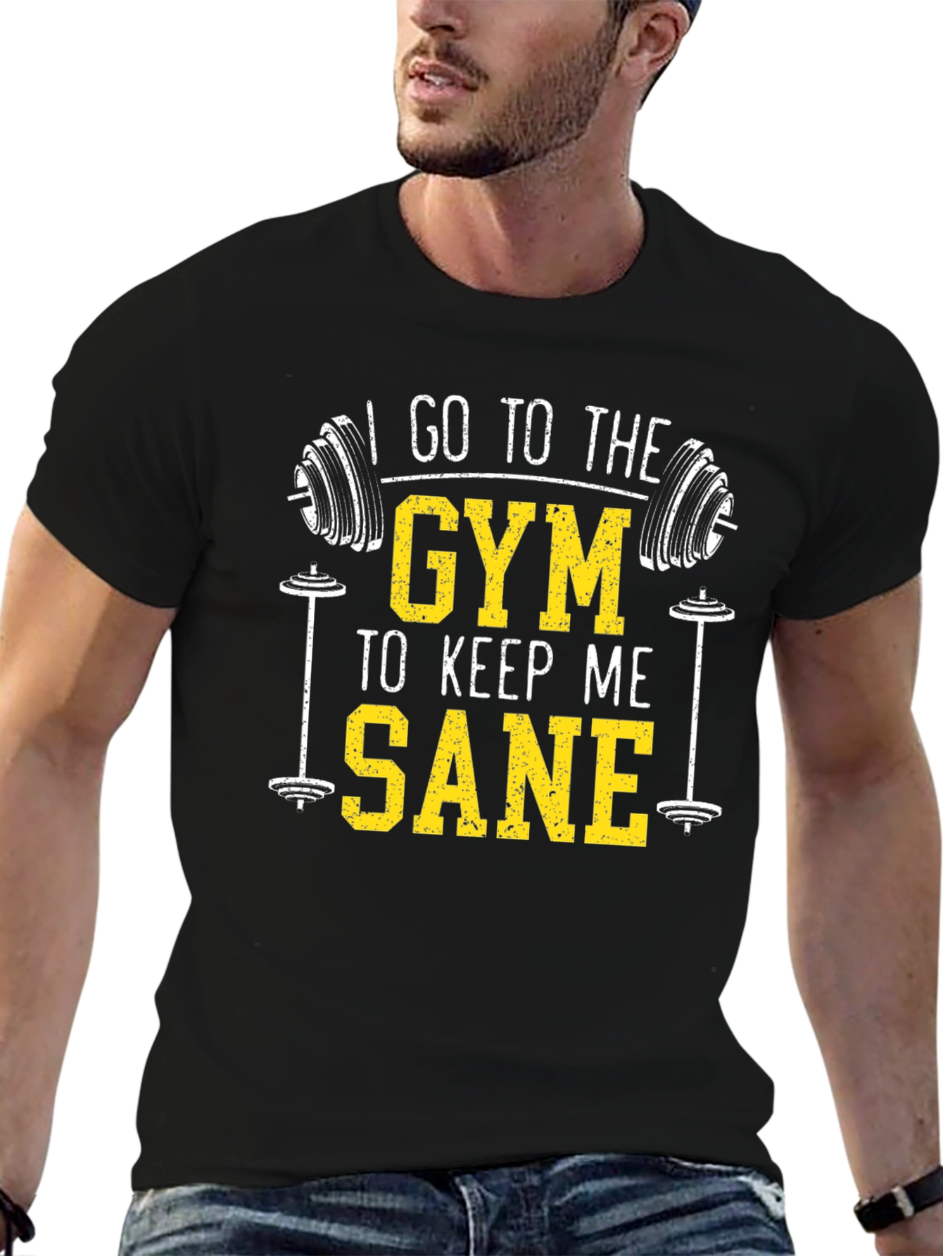 Gym Sane T-Shirt - Mens Fitness Tee