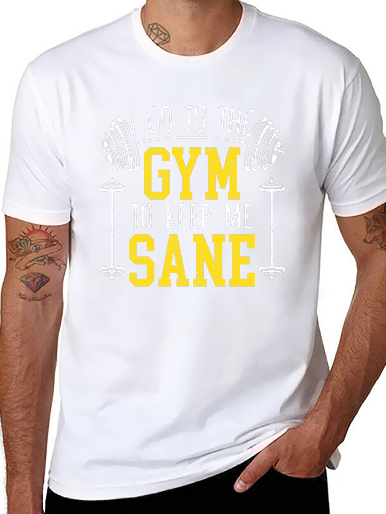 Gym Sane T-Shirt - Mens Fitness Tee