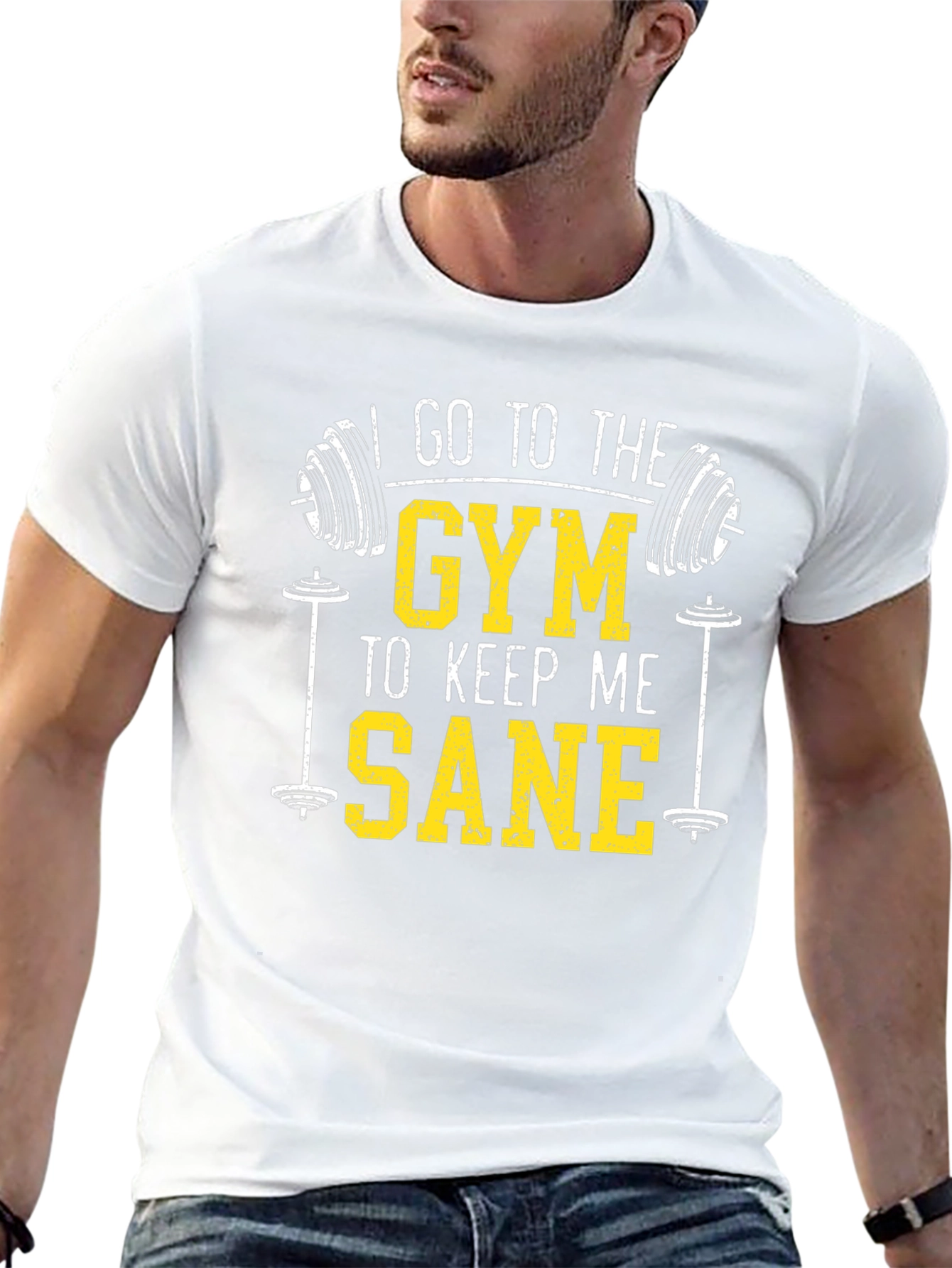 Gym Sane T-Shirt - Mens Fitness Tee