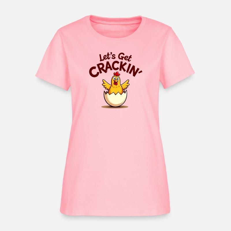 Let’s Get Crackin' Funny Chicken Cartoon Design