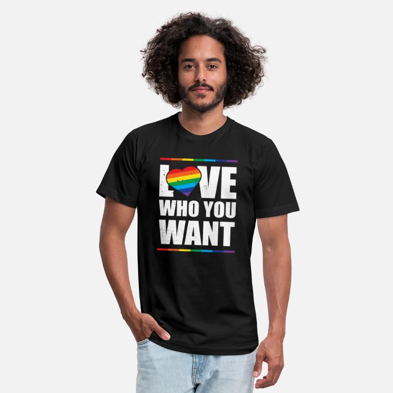 LGBT Love Who You Want Gay Pride Rainbow Heart