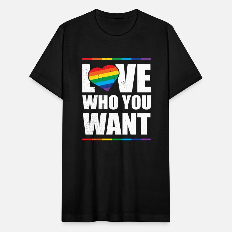LGBT Love Who You Want Gay Pride Rainbow Heart