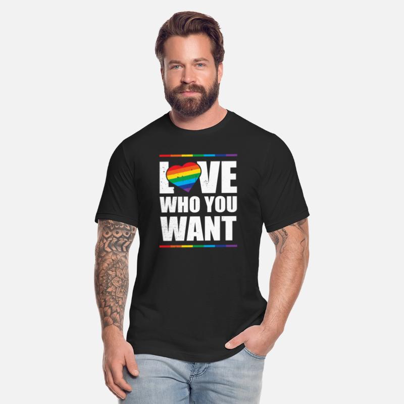 LGBT Love Who You Want Gay Pride Rainbow Heart