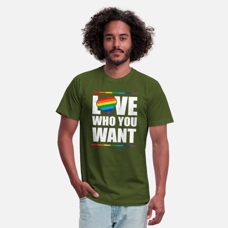 LGBT Love Who You Want Gay Pride Rainbow Heart