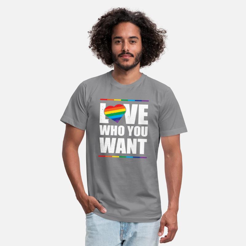 LGBT Love Who You Want Gay Pride Rainbow Heart