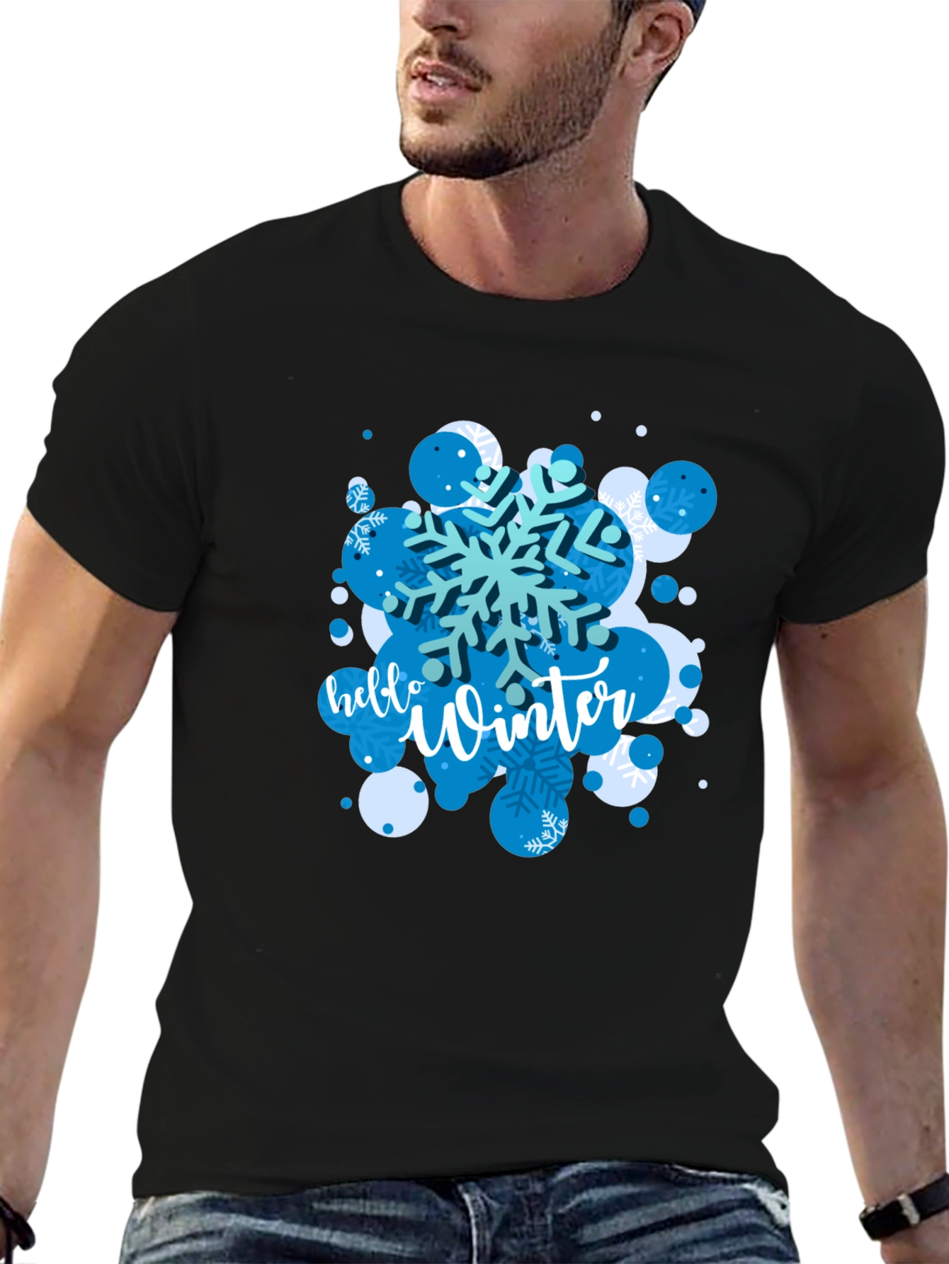 Winter Snowflake Graphic Tee - Stylish Holiday Shirt