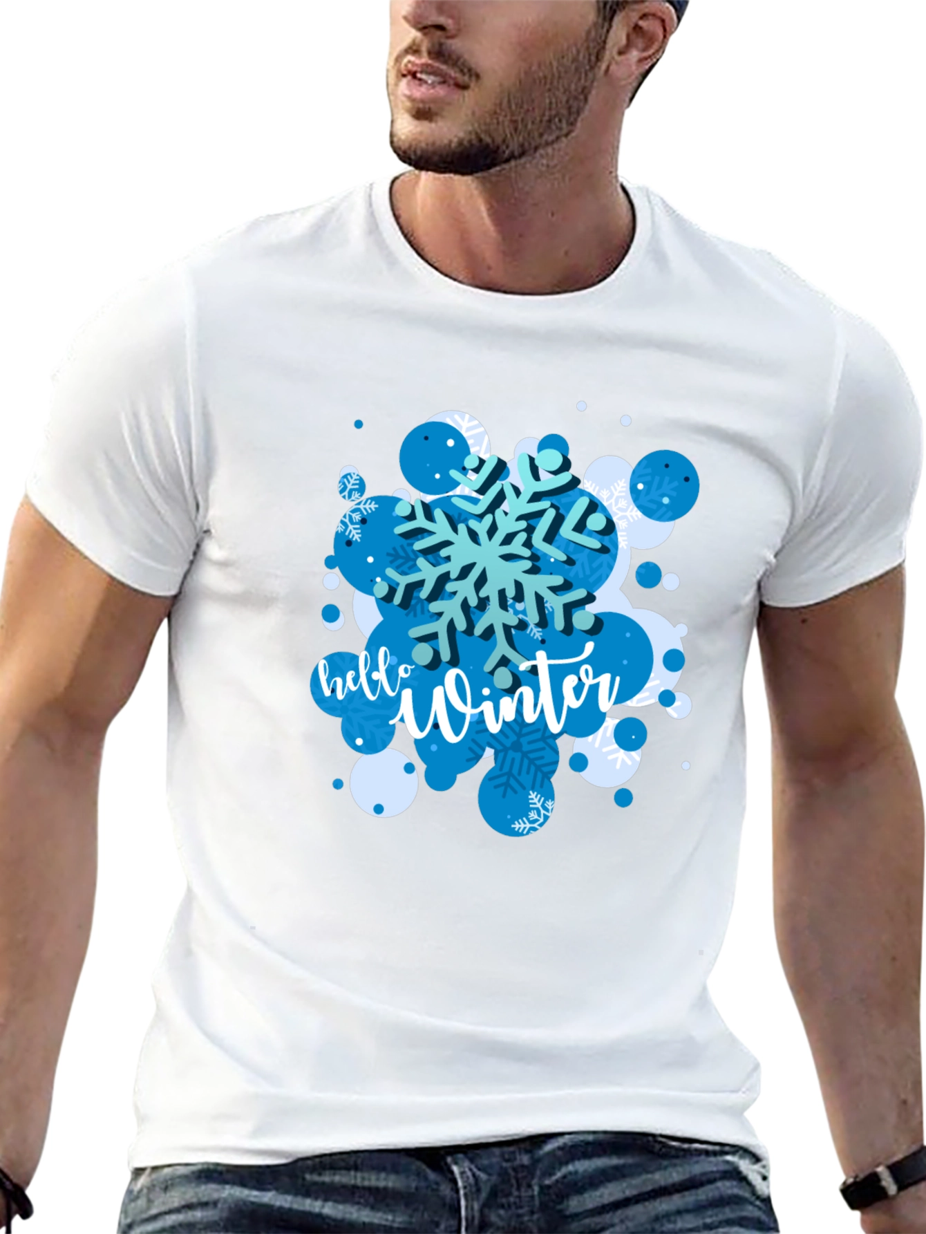 Winter Snowflake Graphic Tee - Stylish Holiday Shirt