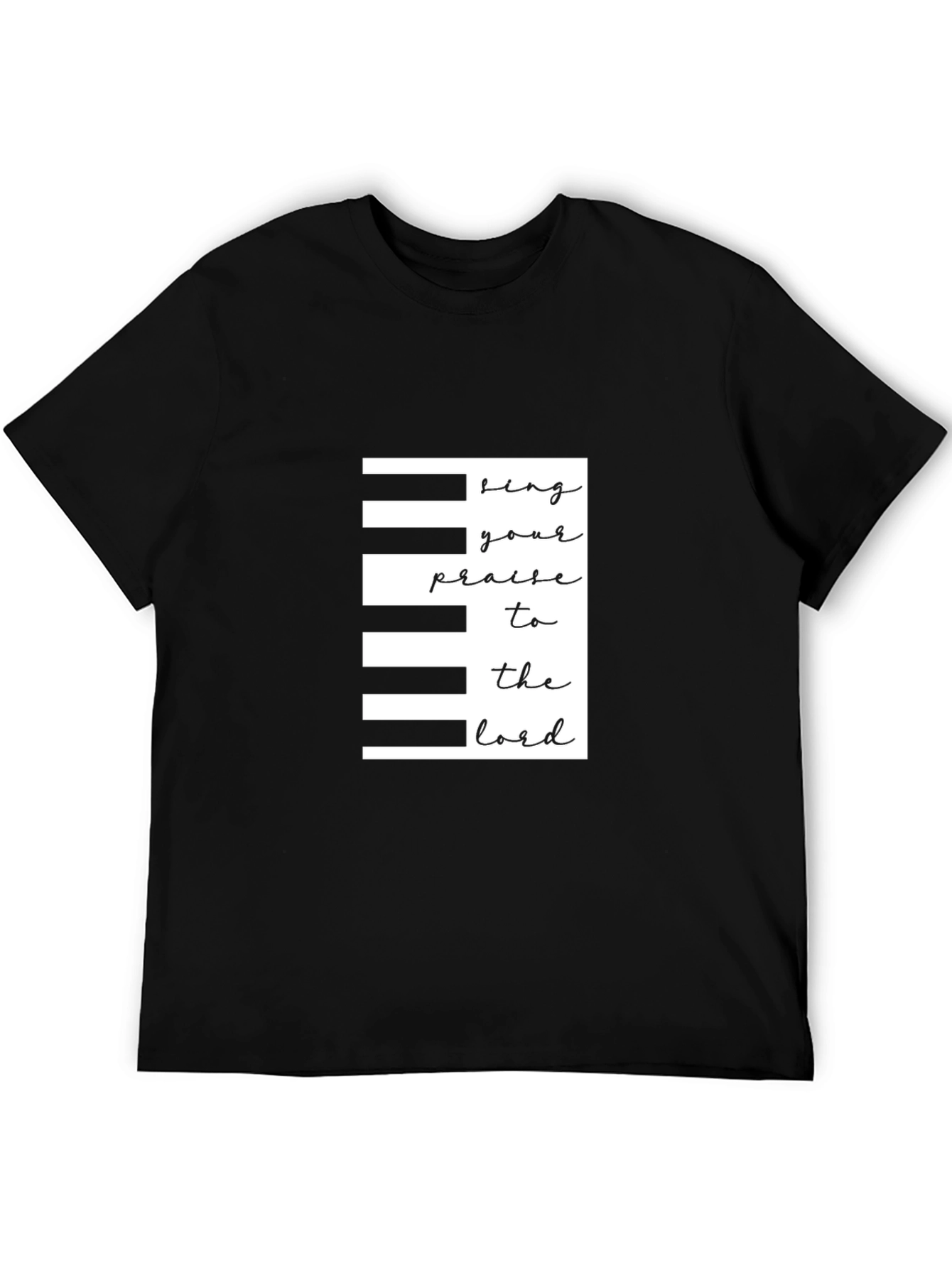 Piano Keys Christian T-Shirt - Praise the Lord!