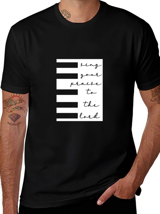 Piano Keys Christian T-Shirt - Praise the Lord!