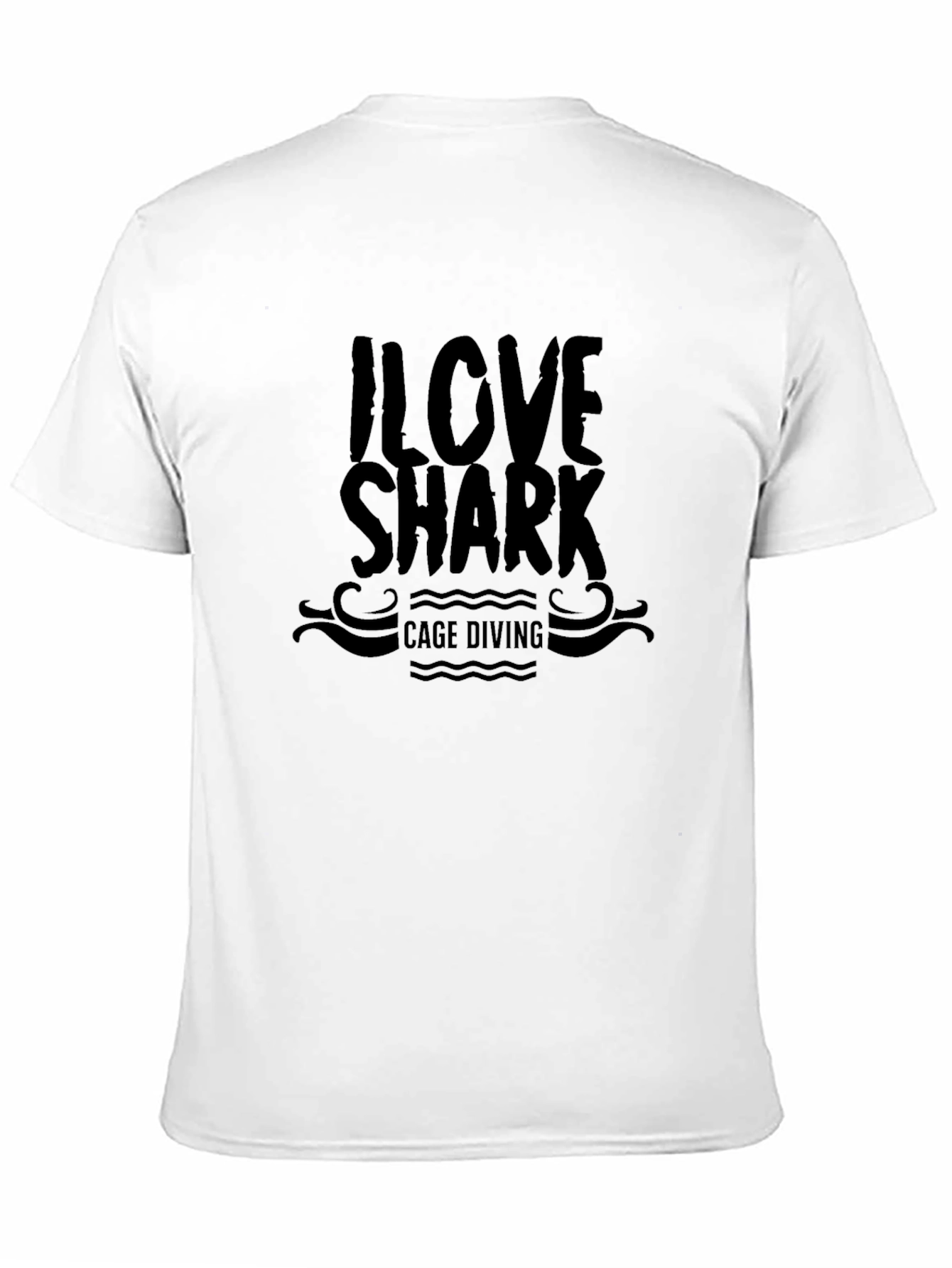 I Love Shark Cage Diving Black T-Shirt