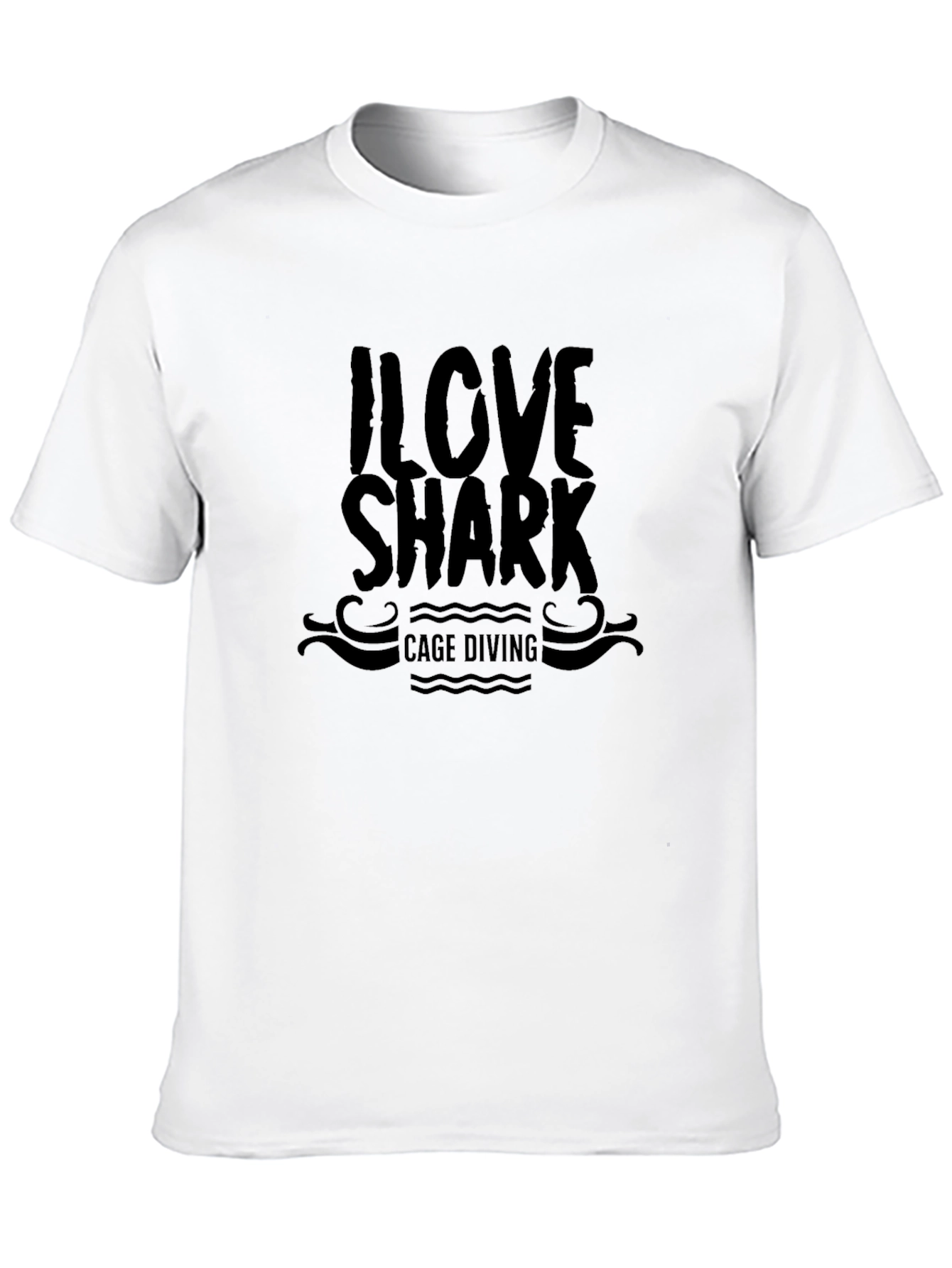 I Love Shark Cage Diving Black T-Shirt